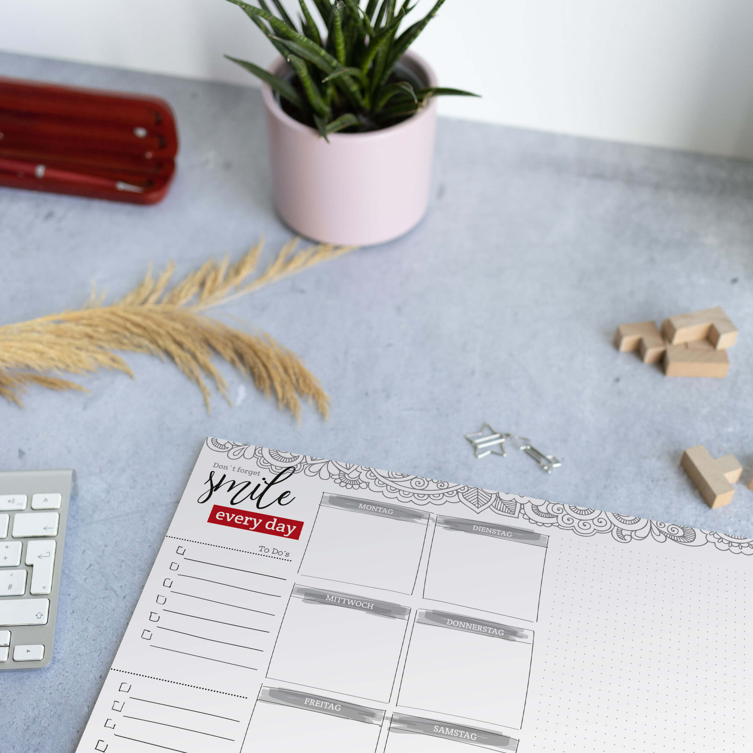 Schreibtischunterlage Wochenplaner aus Papier DIN A3