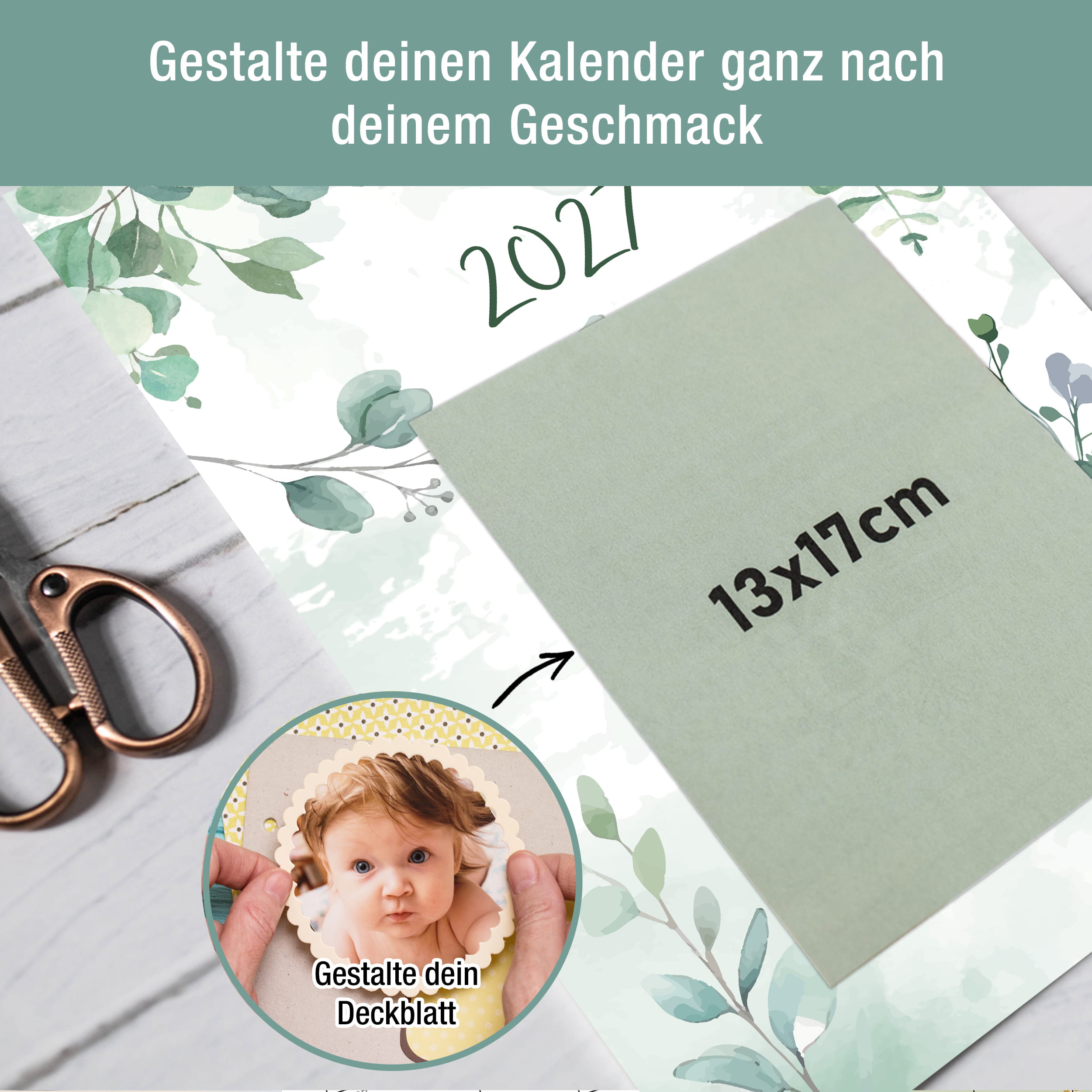 DIY Foto-Kalender 2027 Eukalyptus A4