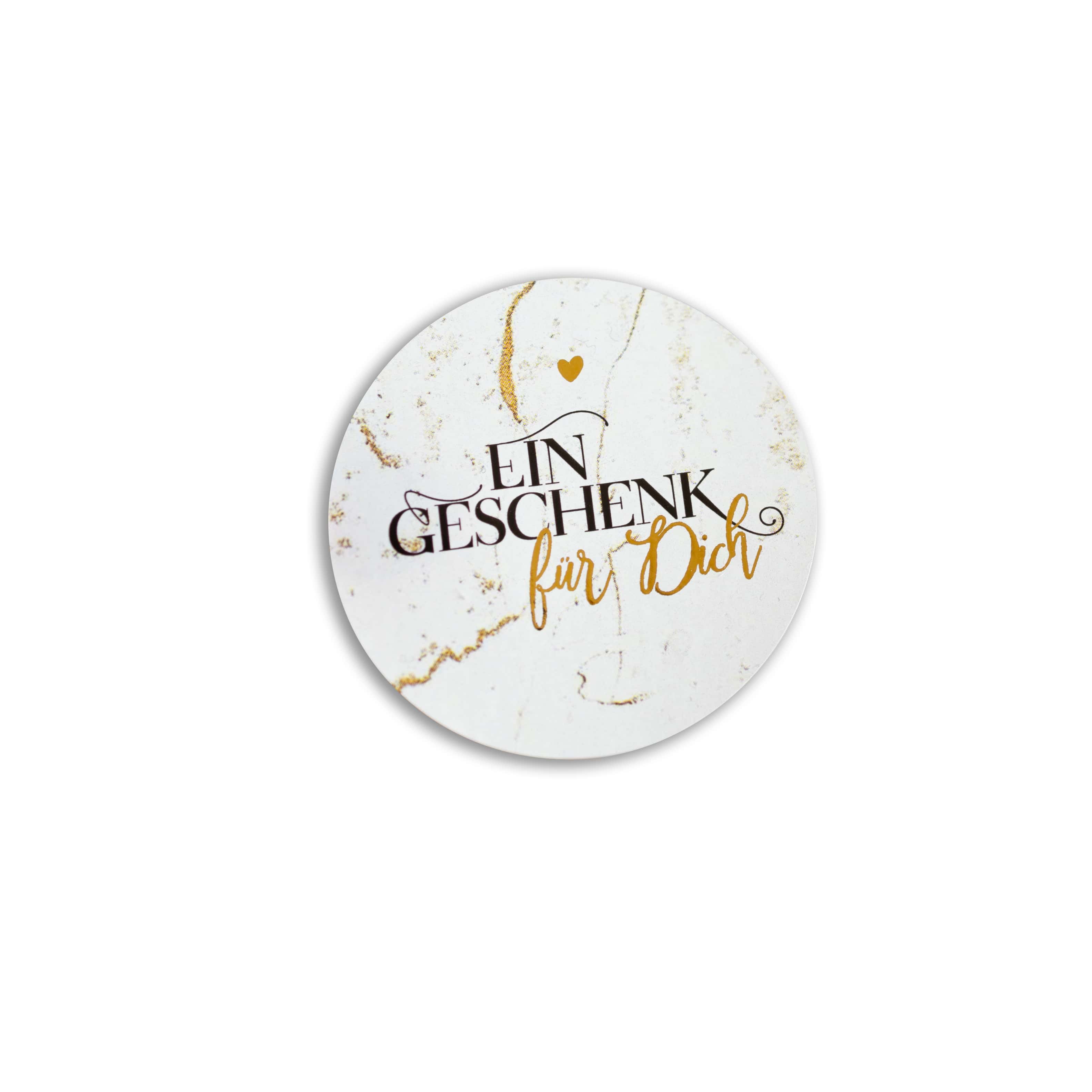 "Ein Geschenk für Dich" Aufkleber Gold