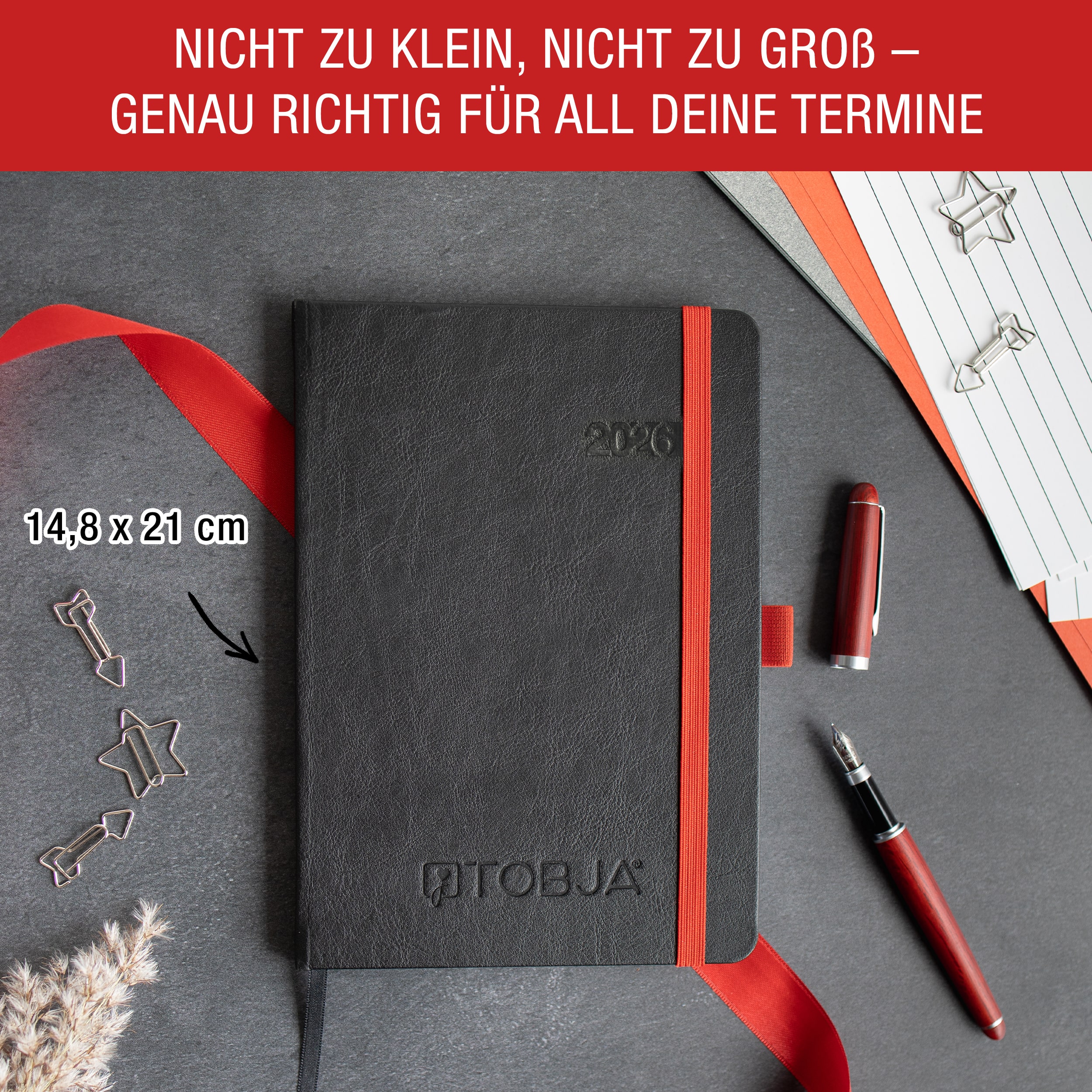 Buchkalender 2026 A5 "Black Business" Buchkalender 2026 A5 "Black Business"