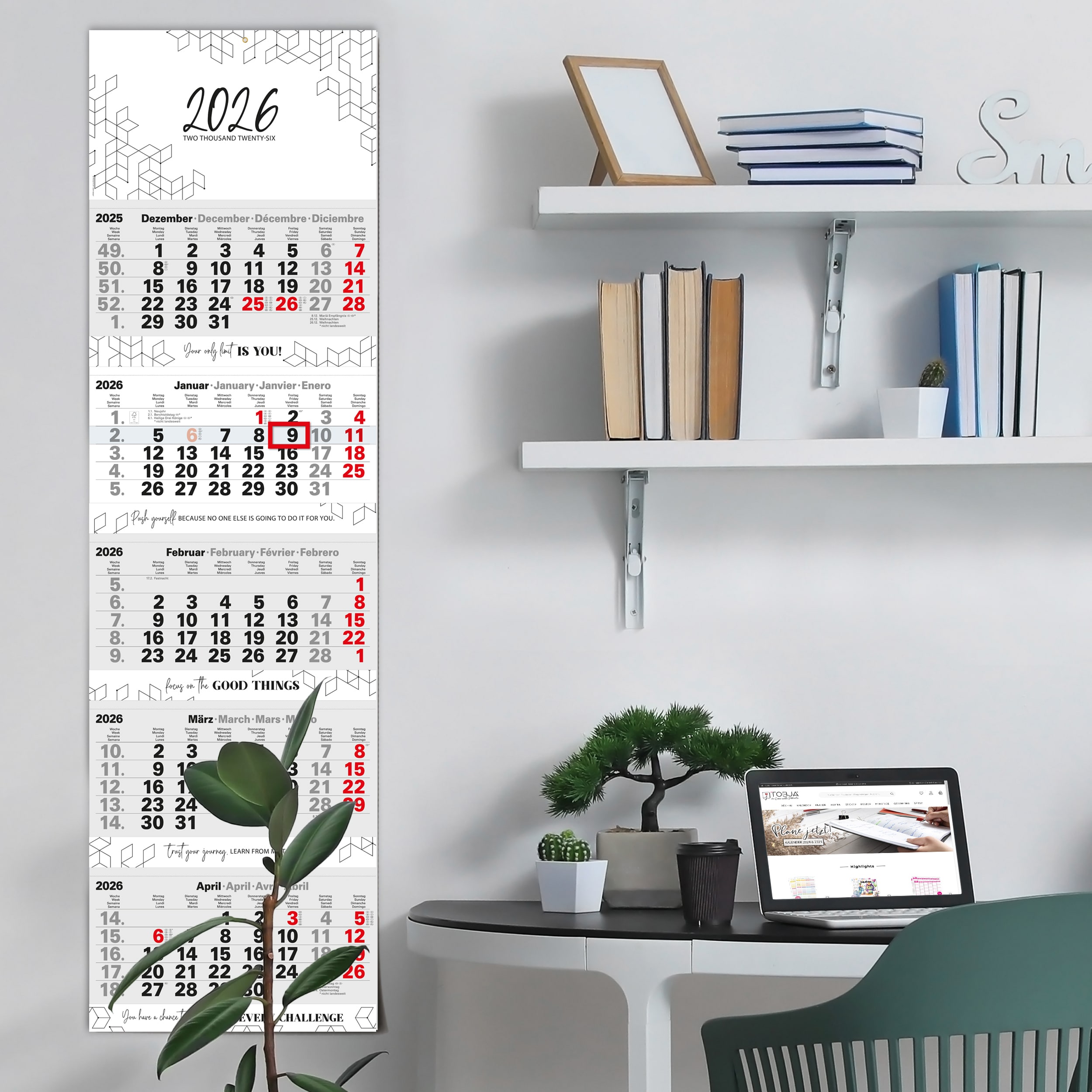 5 Monatskalender 2026 "Motivation Moments"