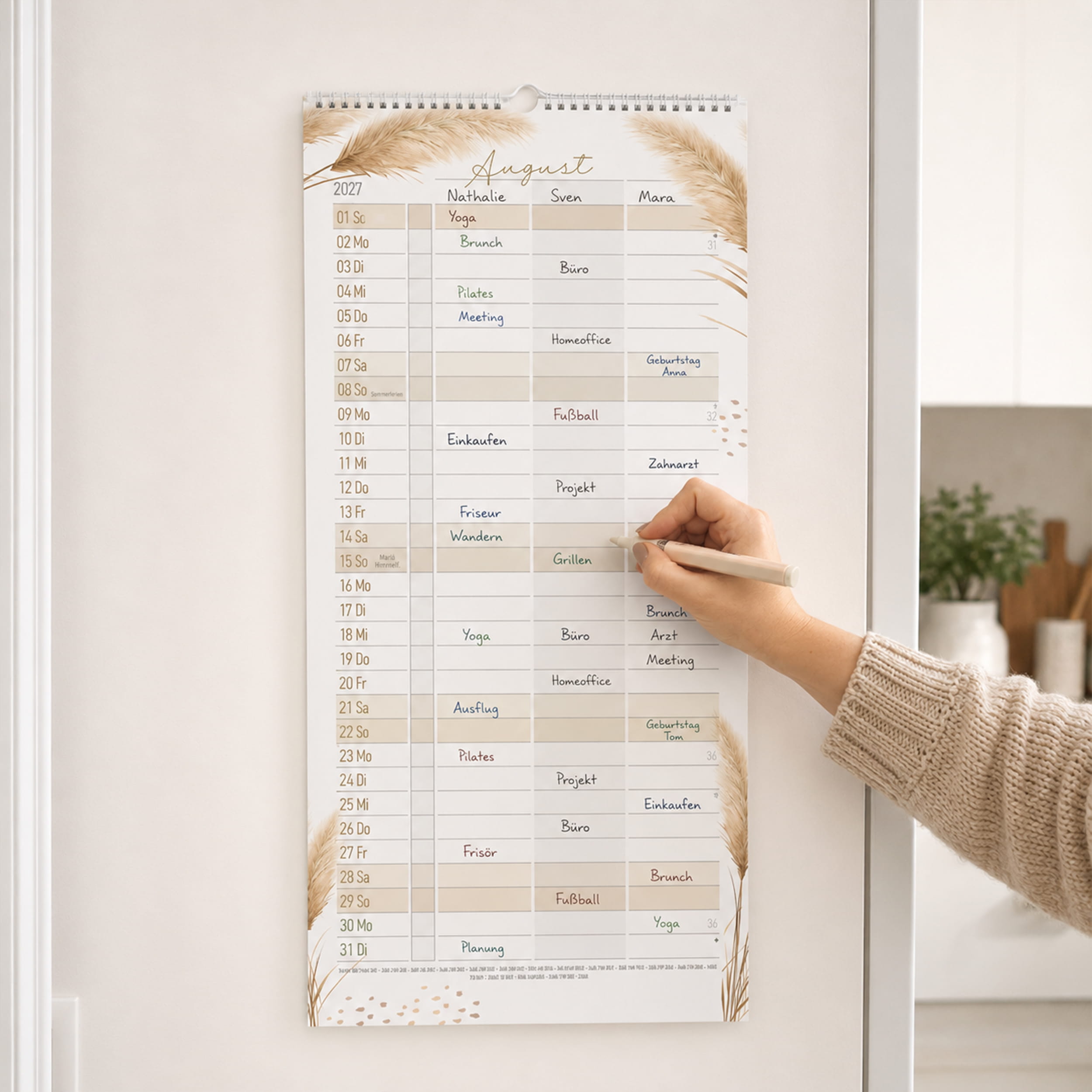 Paarkalender 2027 Lavendel – 3 Spalten Paarplaner