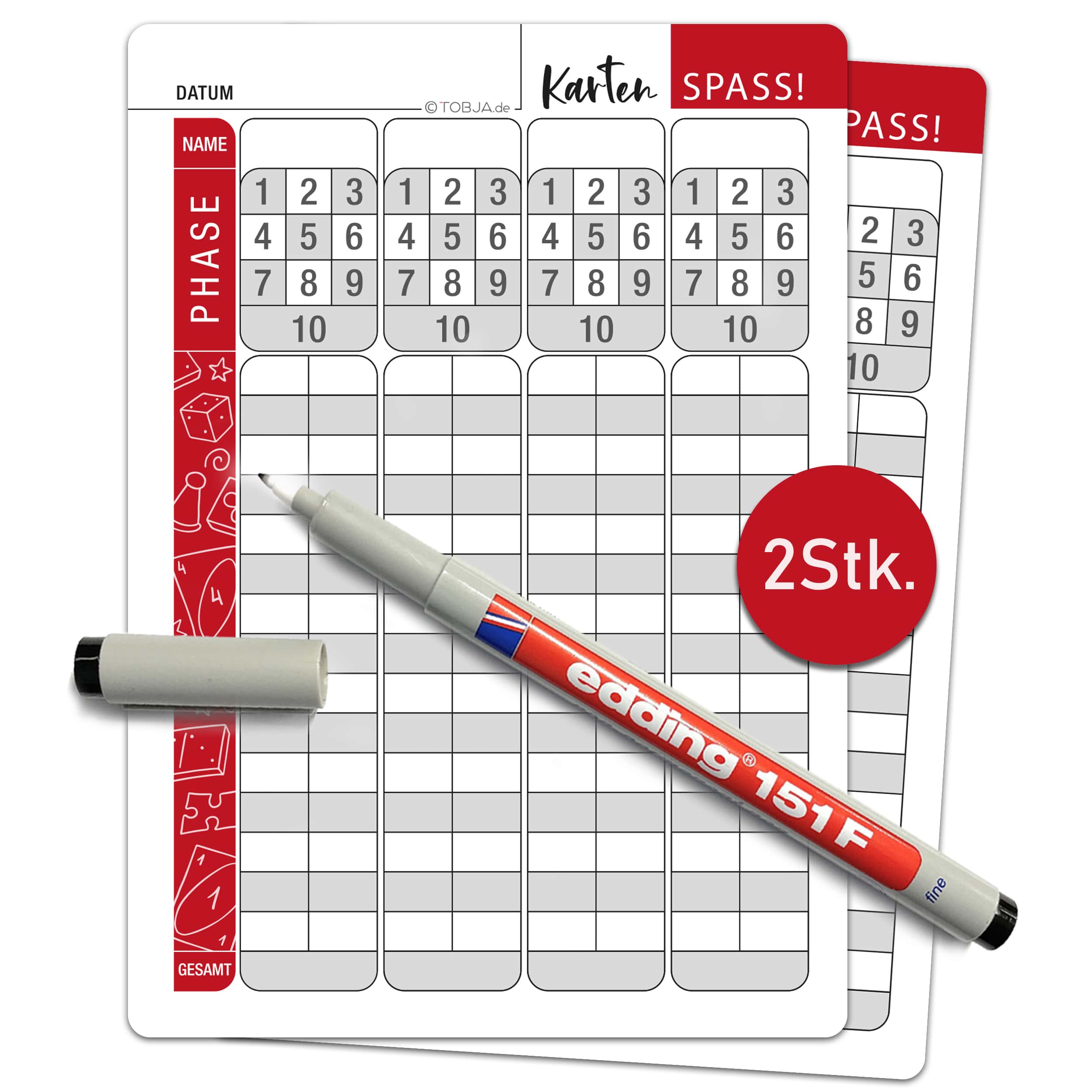 A6 Abwischbare Ersatzblätter Wertungsblatt