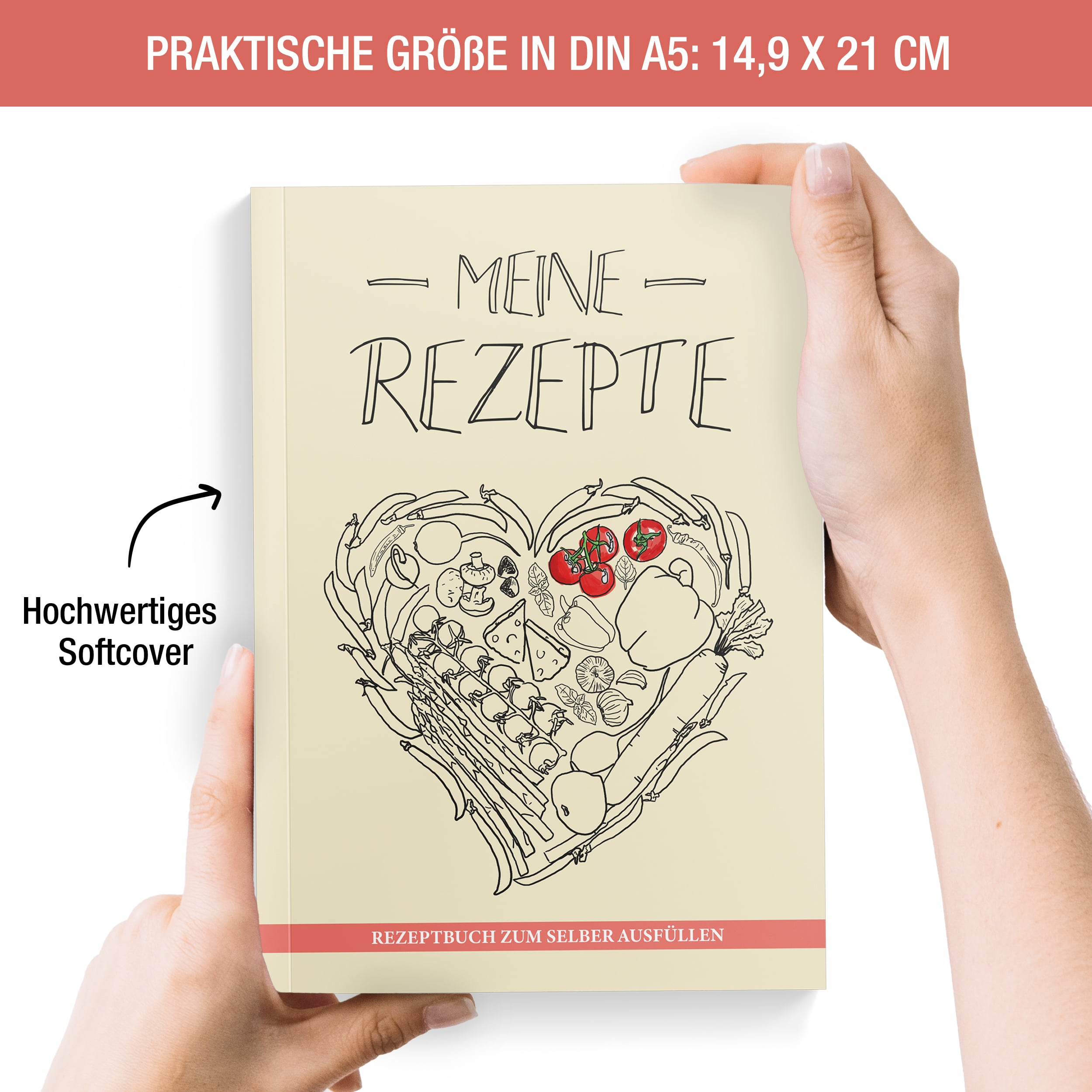 Rezeptbuch „Gemüseherz“ zum Selberschreiben – DIN A5