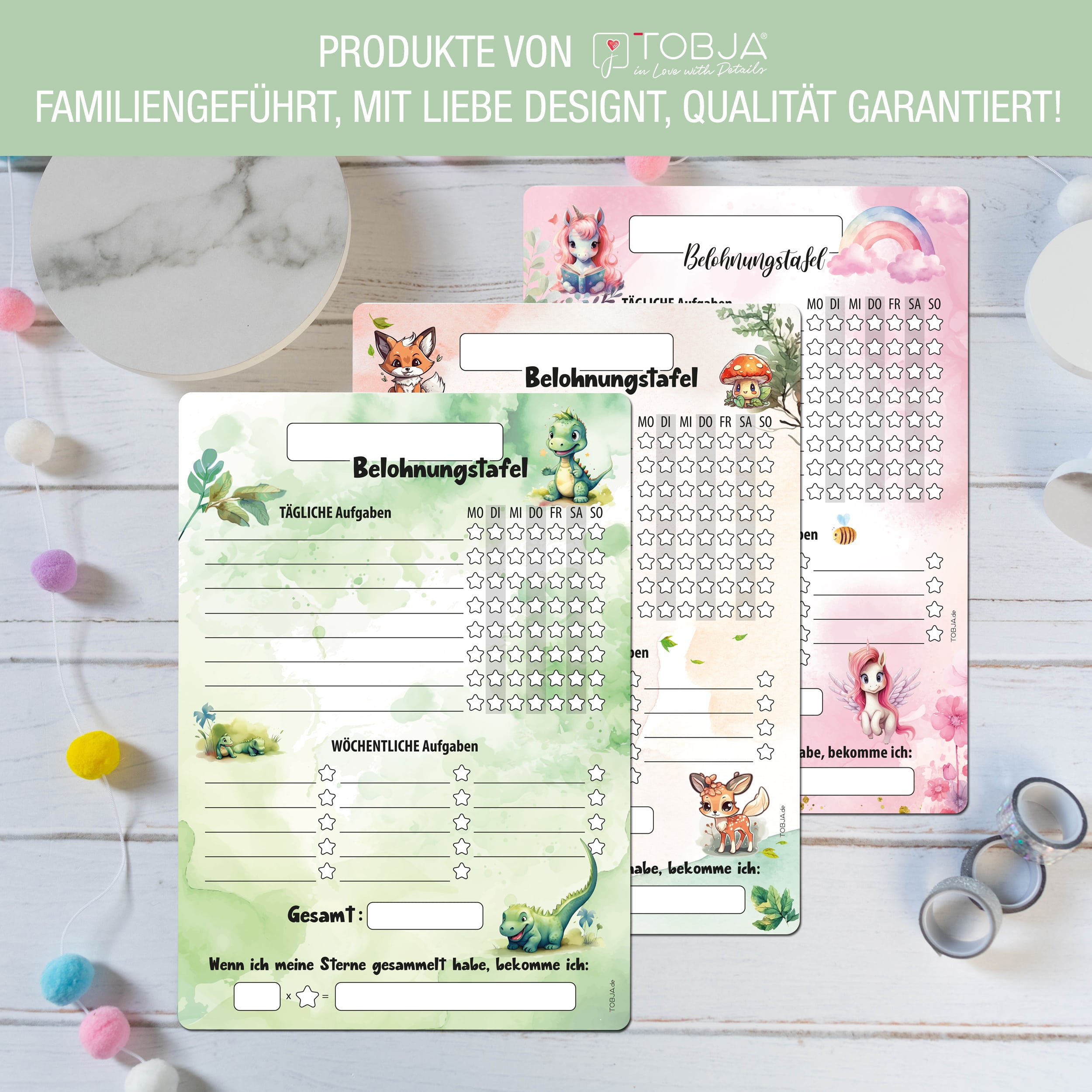 Belohnungstafel A4 magnetisch Dino Belohnungstafel A4 magnetisch Dino + 4 Markenstifte