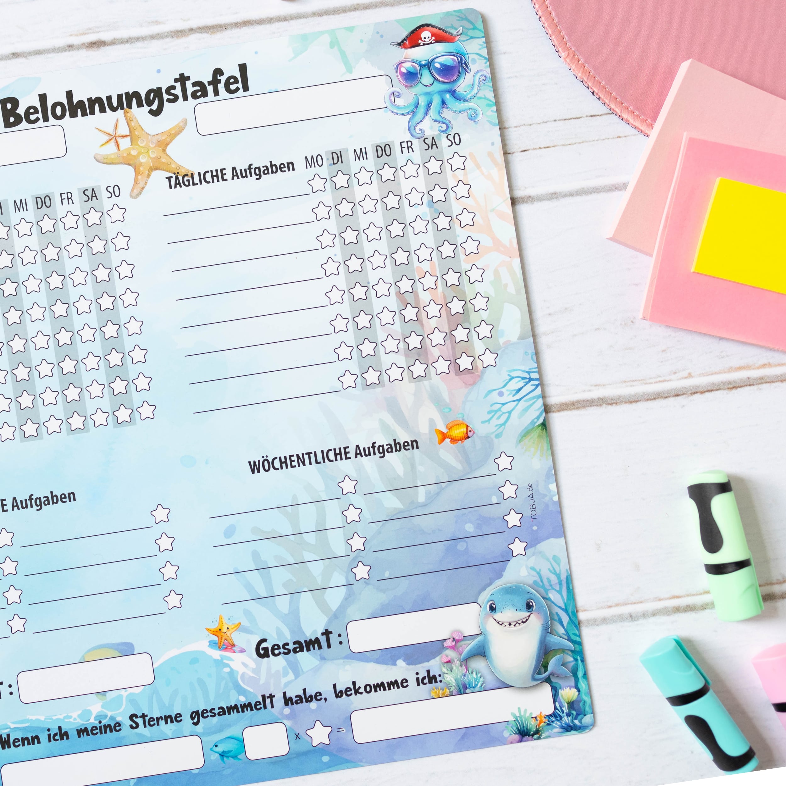 Belohnungstafel für zwei, Meerjungfrau magnetisch 
