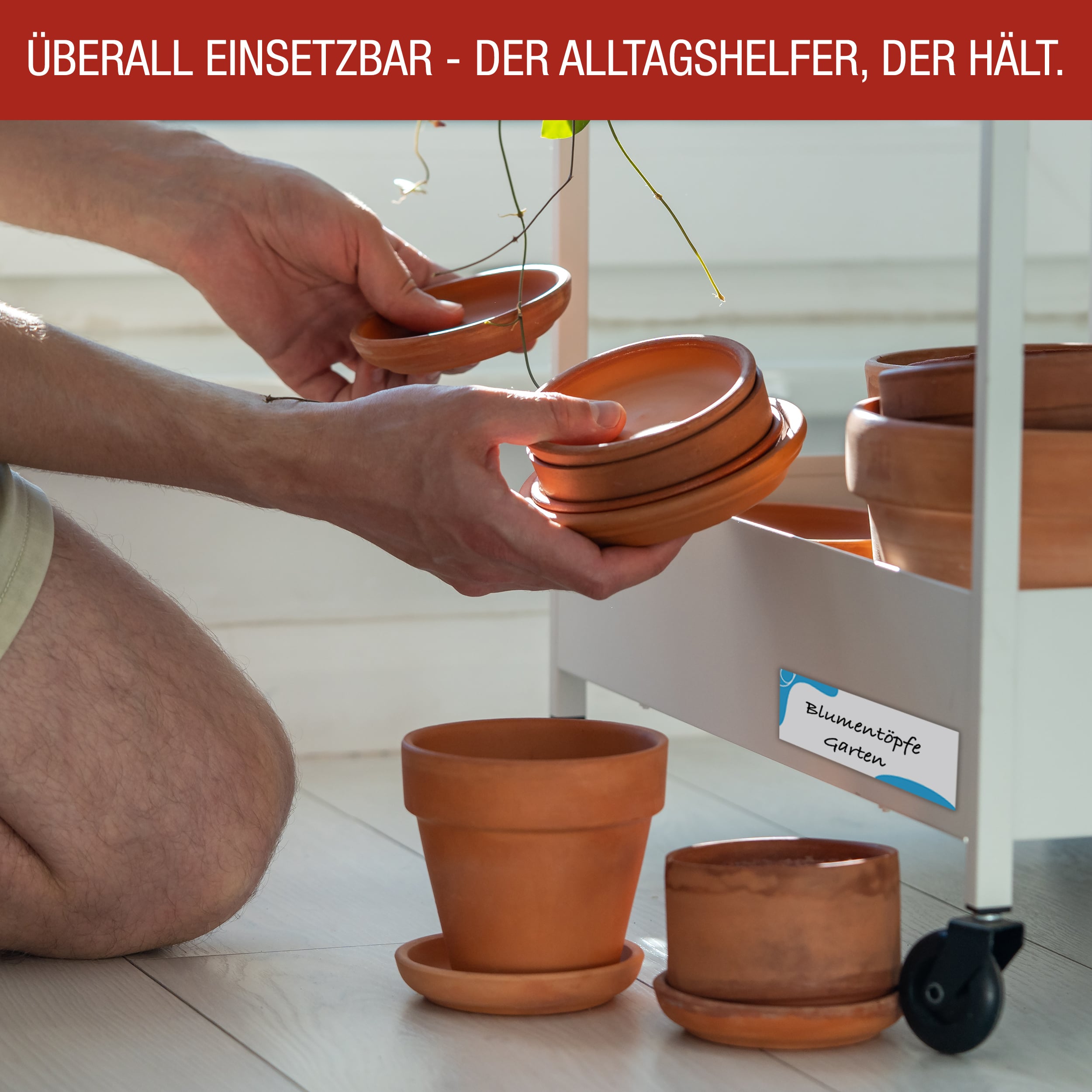 Beschreibbare Magnetstreifen: 50Stck. Bunt