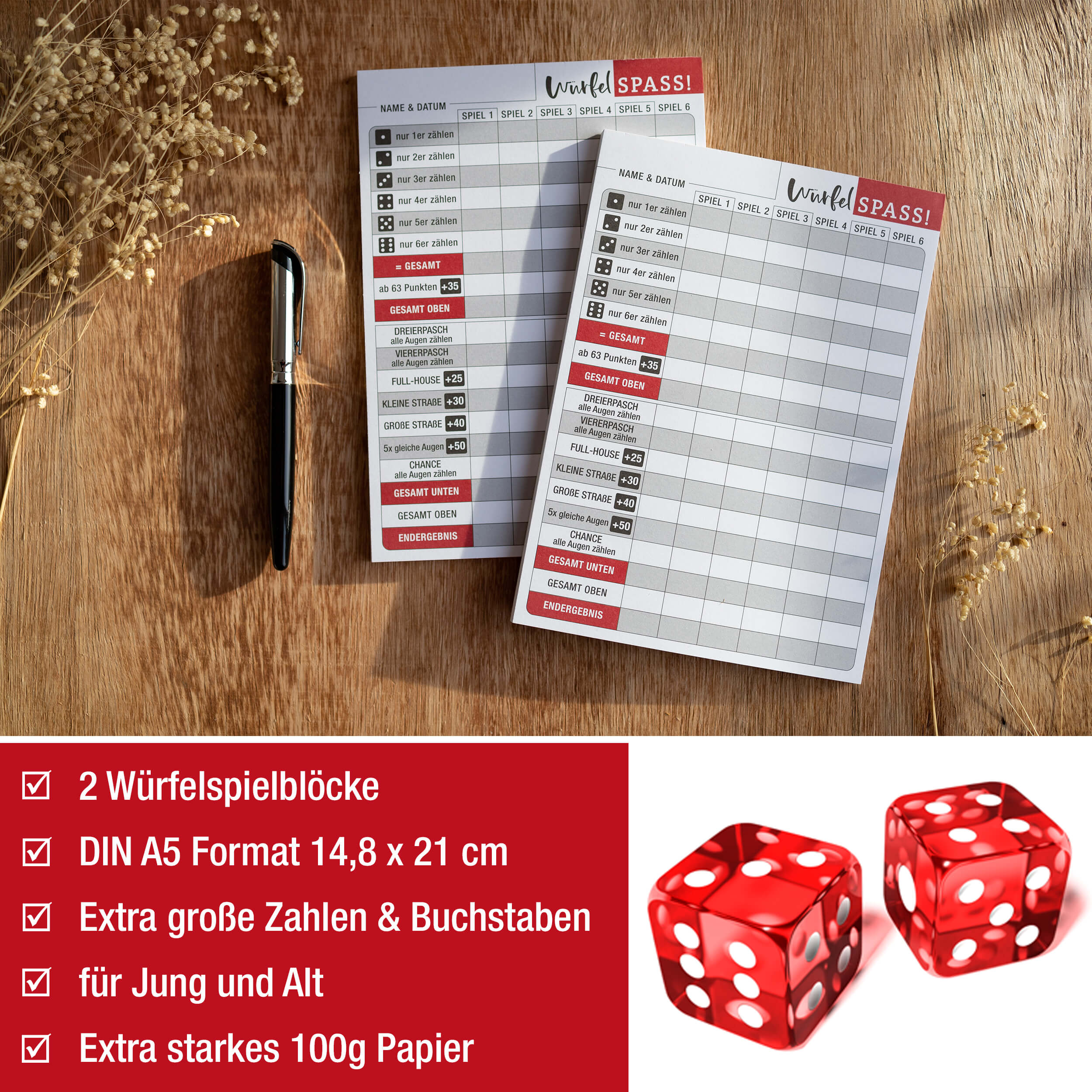 Würfelspiel Block "Senior Würfel-Spass"