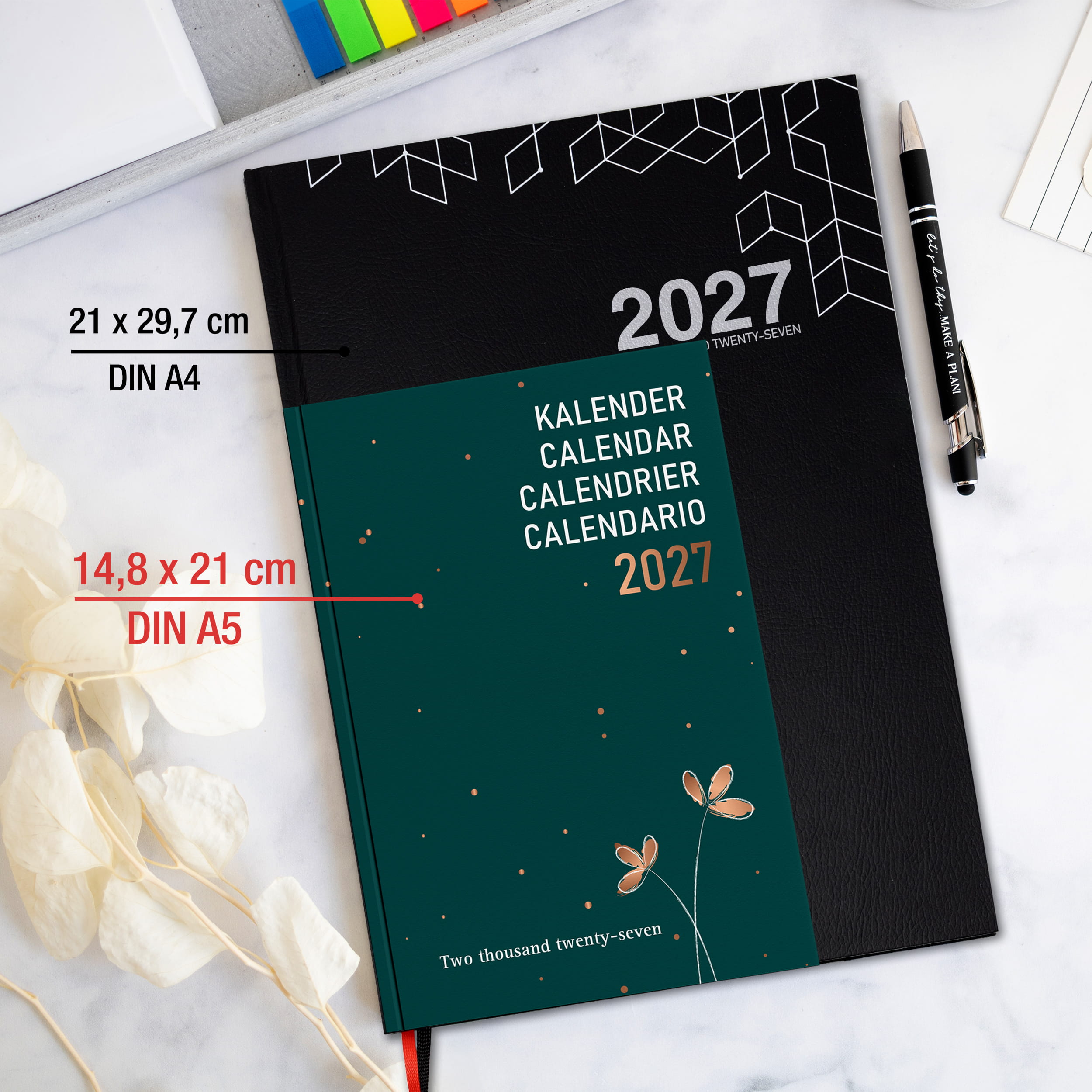 PlanWise Sage Buchkalender 2027 A5