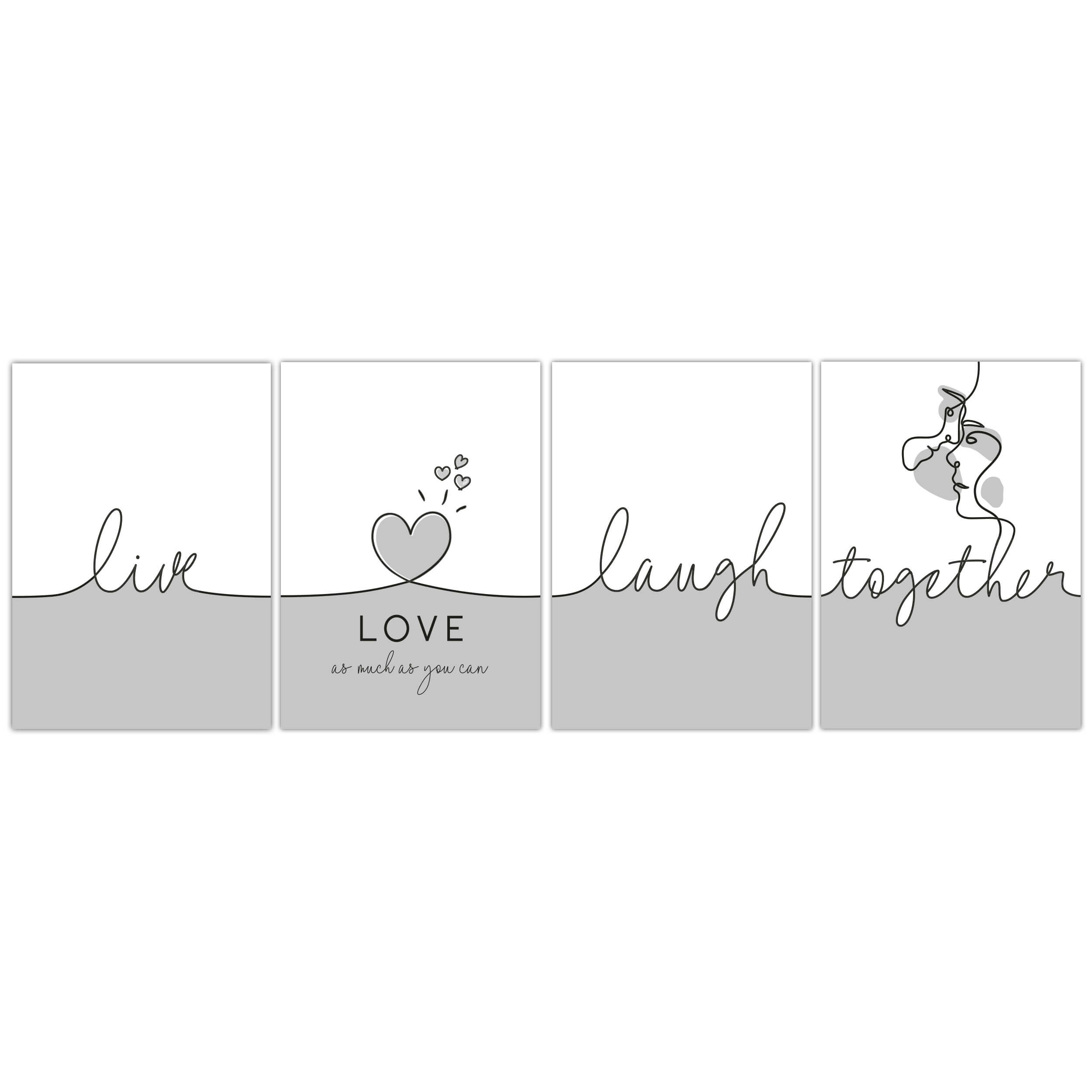 Feelings Poster Set "grau line" Feelings Poster Set "grau line"