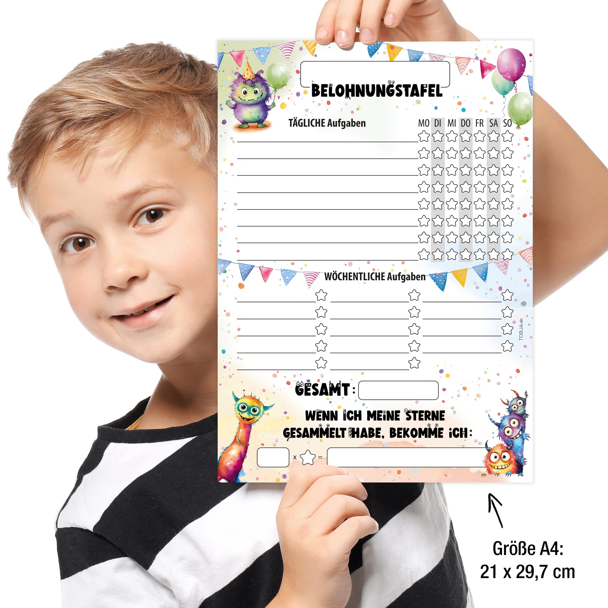 Belohnungstafel Kinder 25 Blatt Monster Belohnungstafel Kinder 25 Blatt Monster