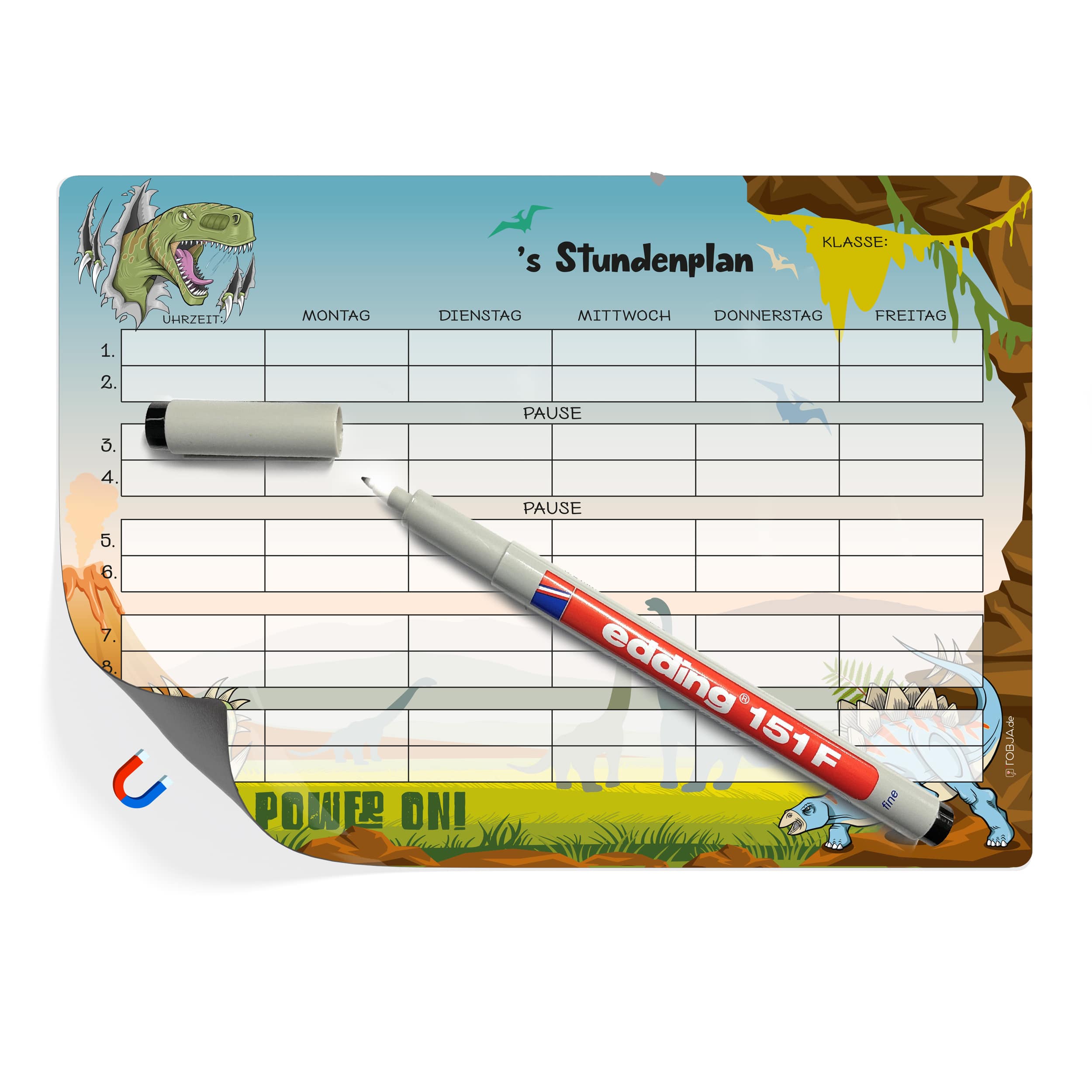 Stundenplan magnetisch "Dinosaurier" Stundenplan magnetisch "Dinosaurier"