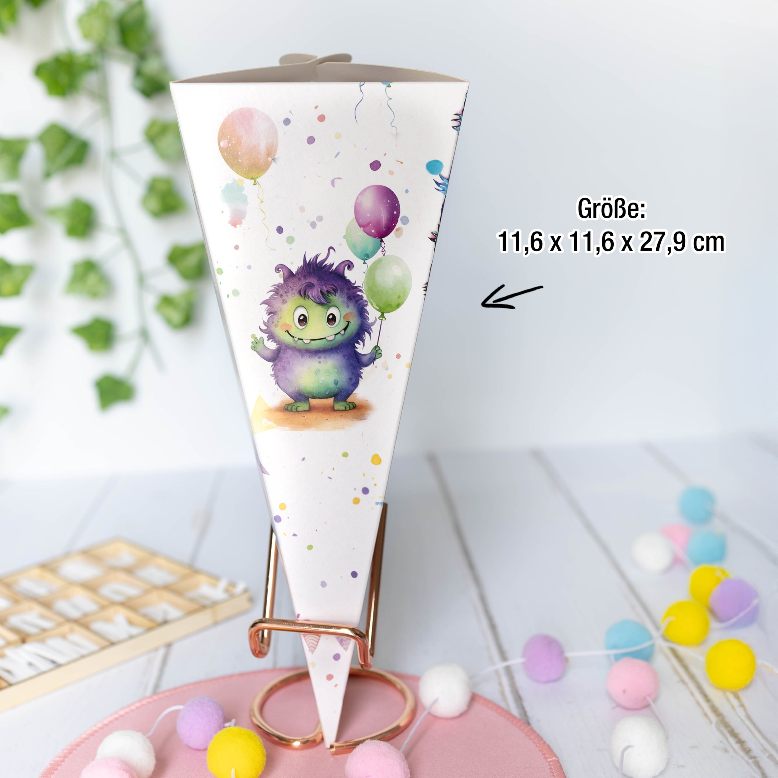 Mini Schultüte Monster Design