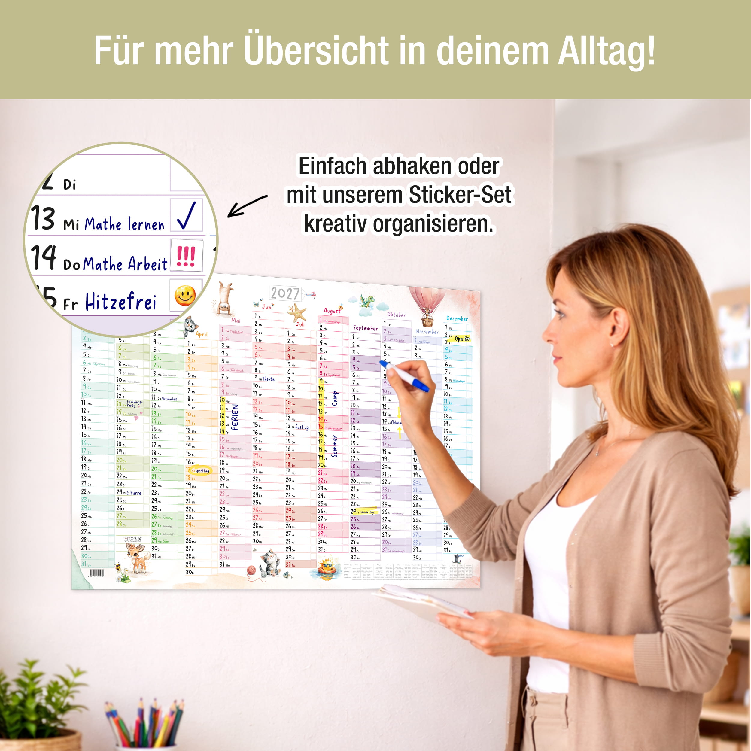 Wandkalender 2027 A1 Tierwelt