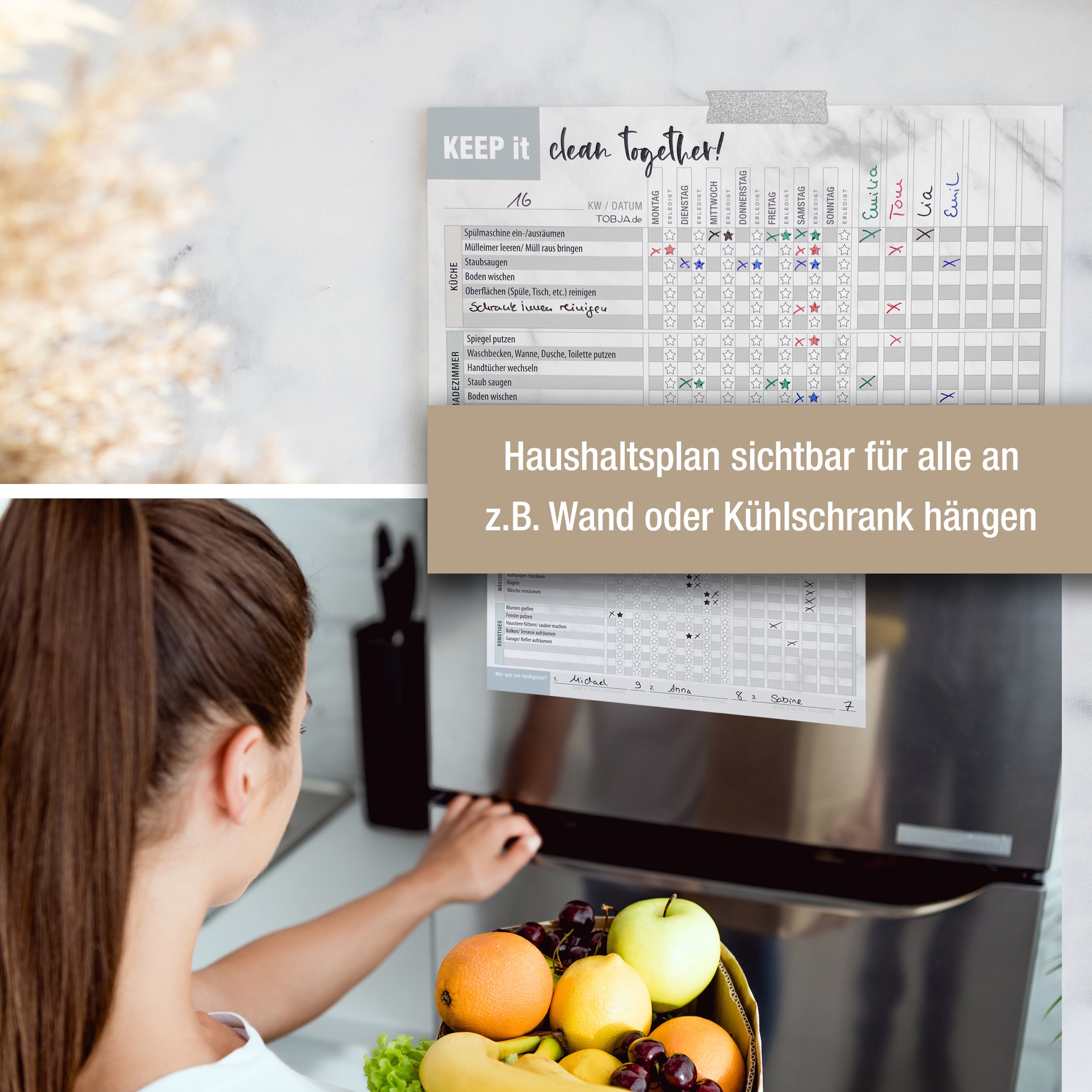 Haushaltsplaner Blatt 4 Stifte