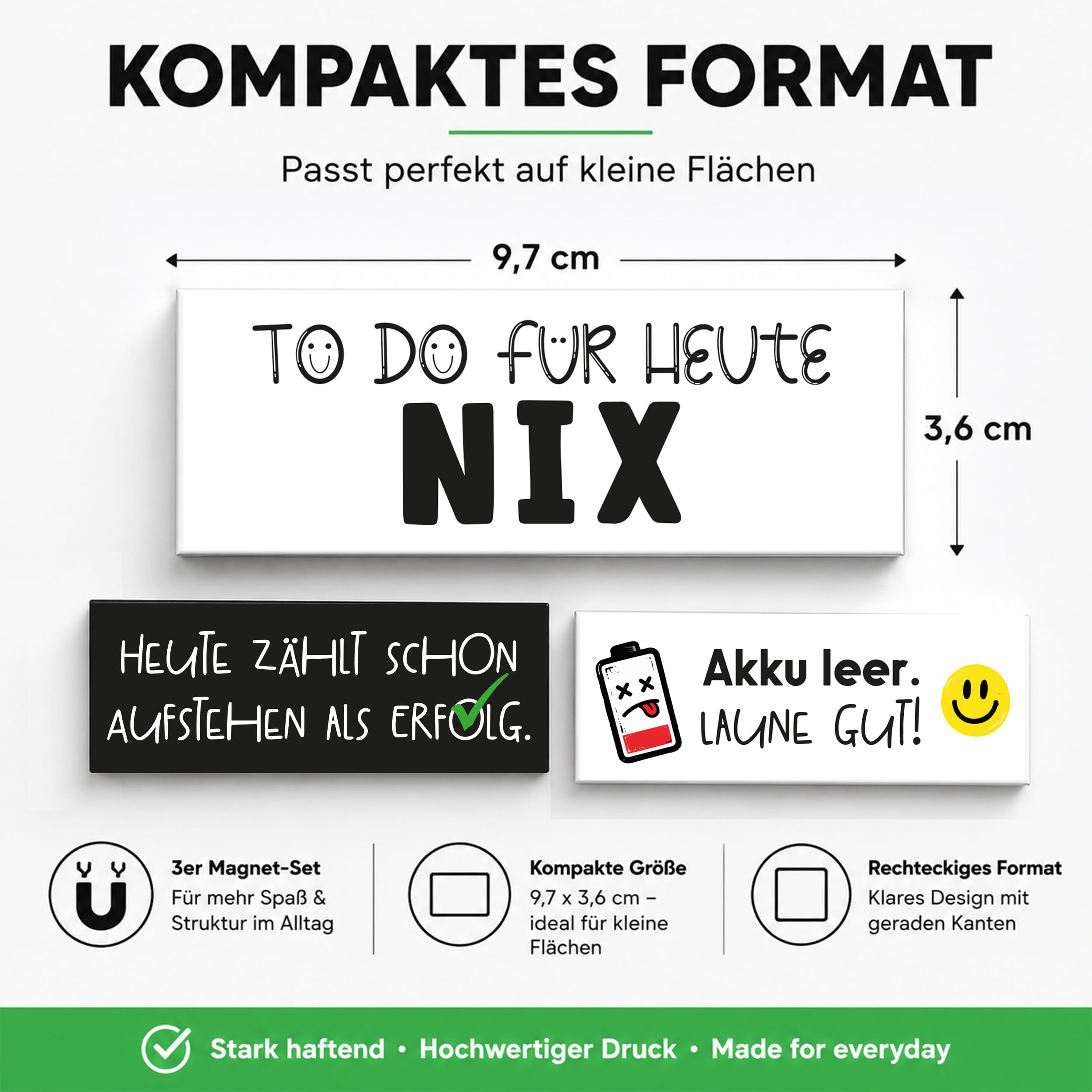 Magnet-System – Magnetset Büro-Humor (3 mag. Deko-Streifen für Tischkalender) 