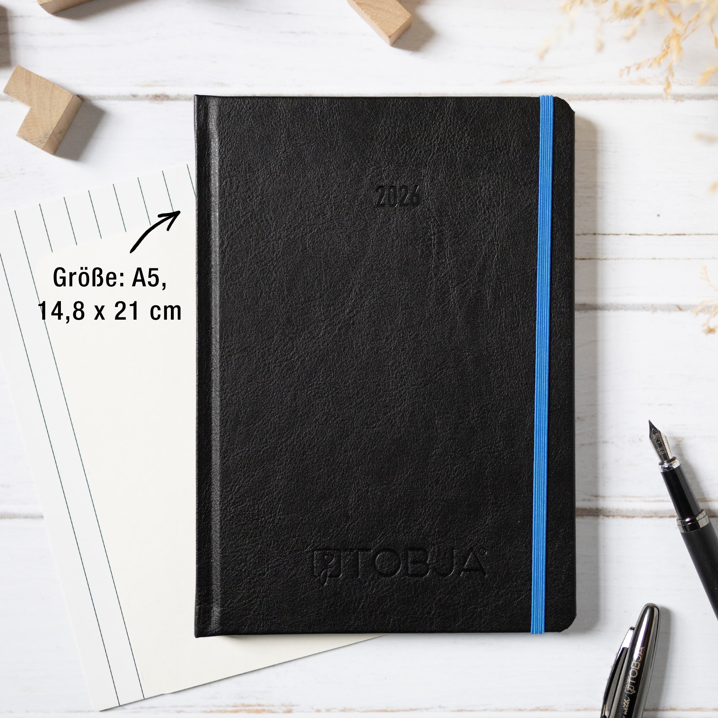 A5 Buchkalender 2026 Nero Blau A5 Buchkalender 2026 Nero Blau