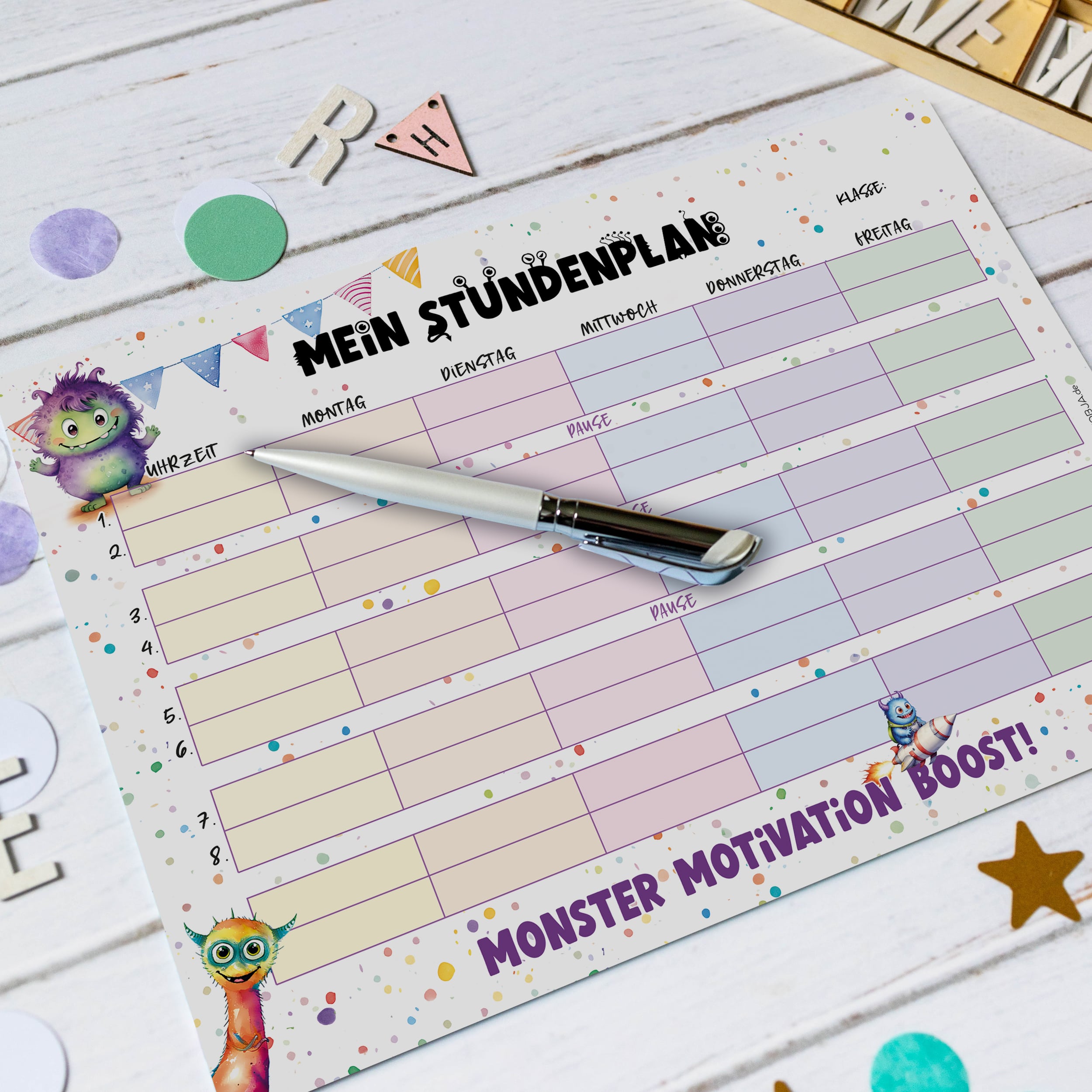 Stundenplan Block "Monster"