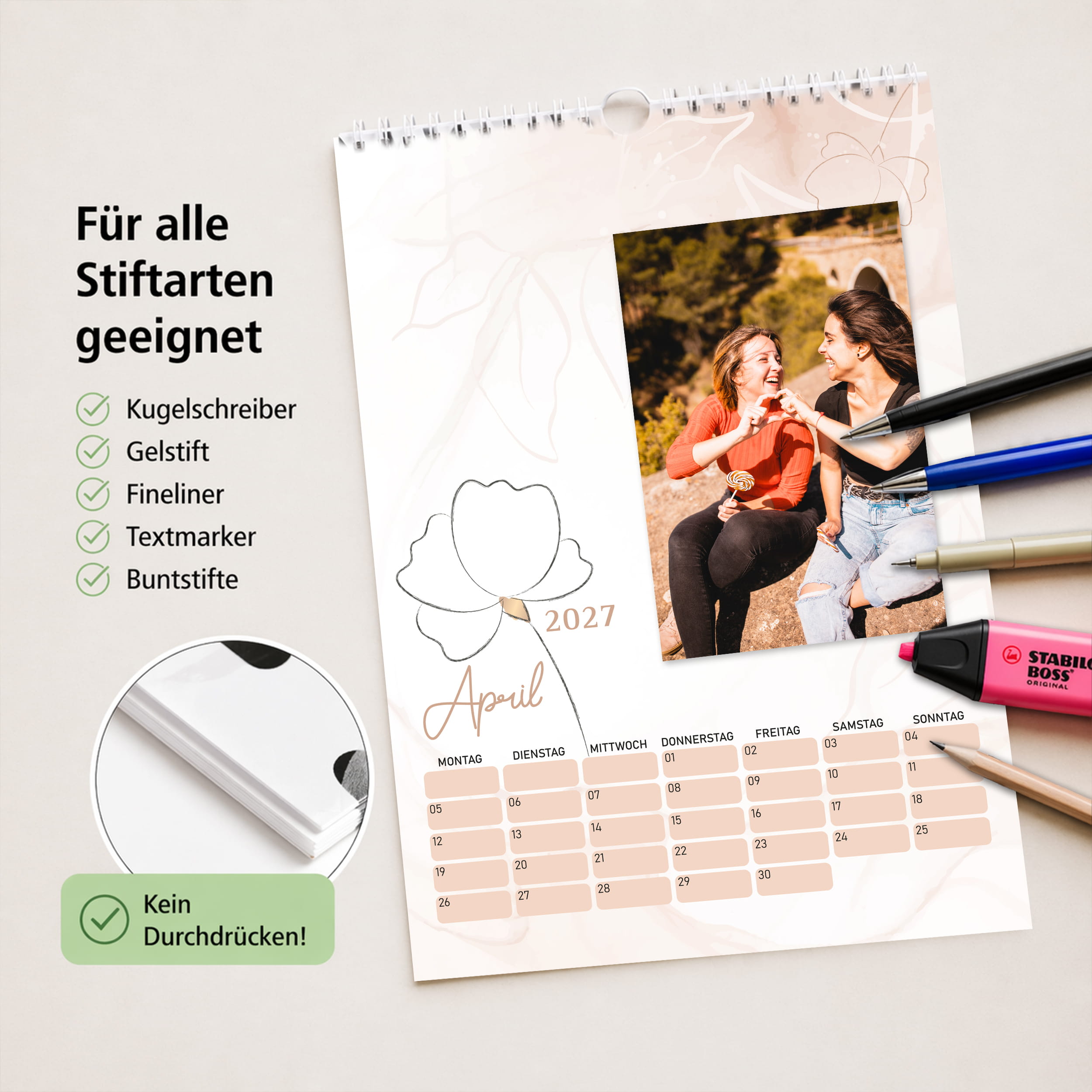 DIY Foto-Kalender 2027 Bloom A5