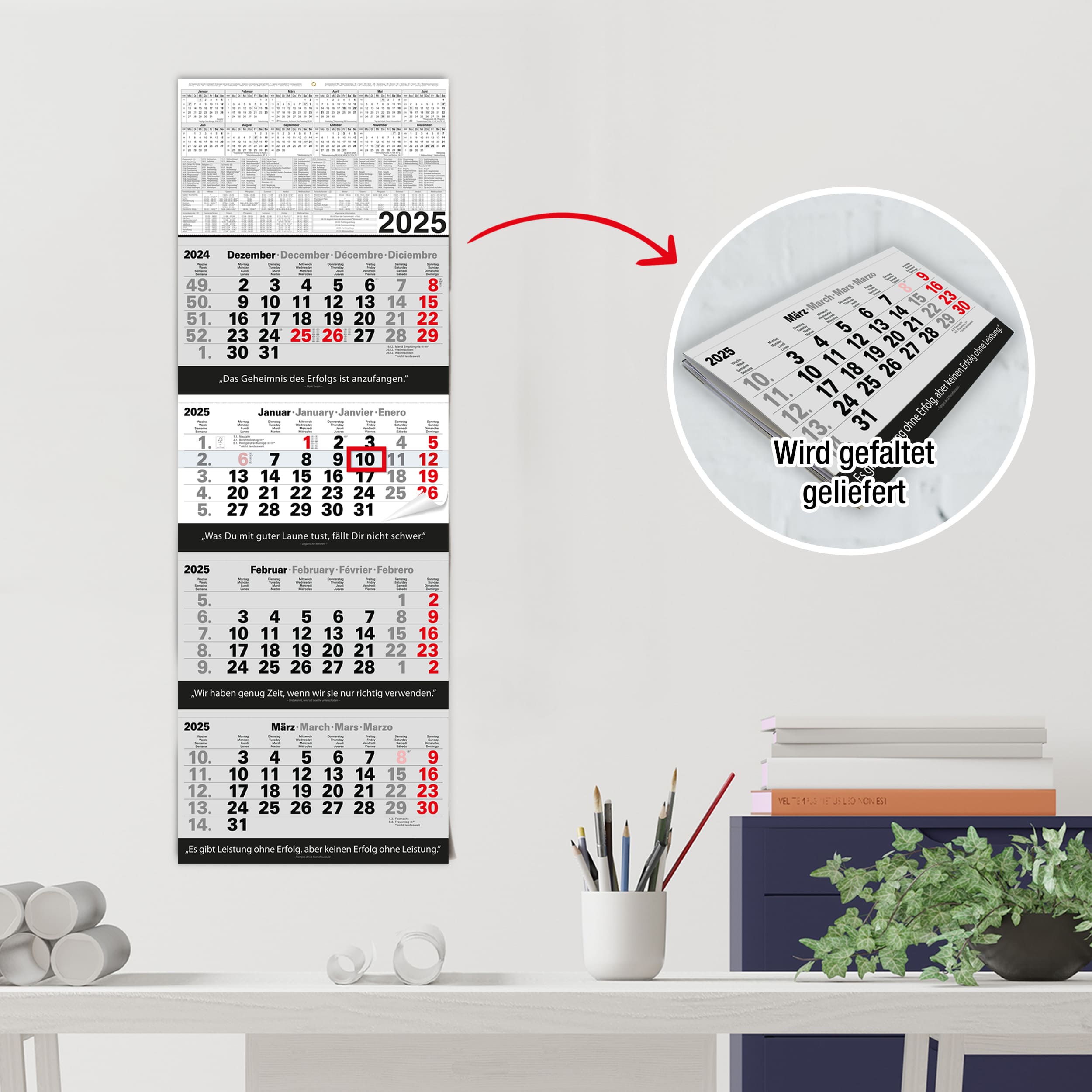 4 Monatskalender 2025 Wandkalender 4 Monatskalender 2025 Wandkalender