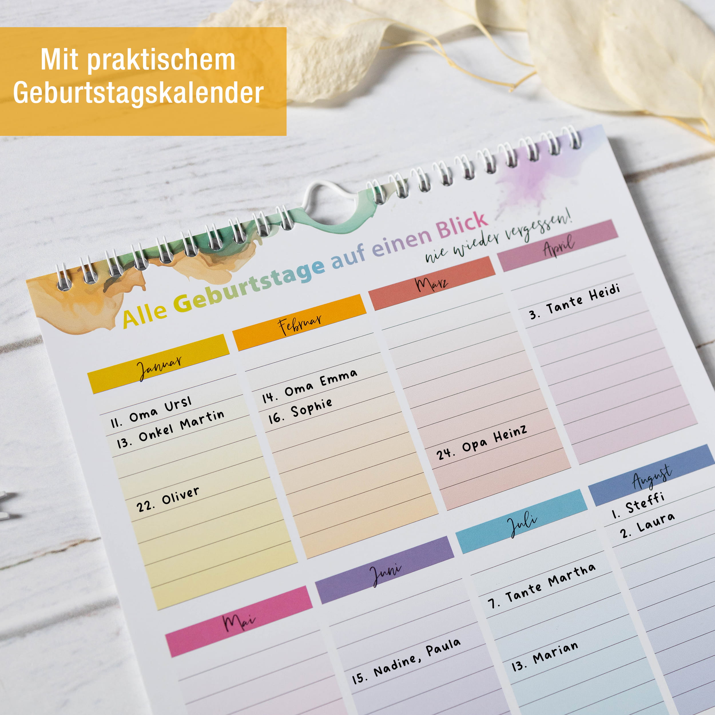 DIY Foto-Kalender 2027 A4 Aquarell