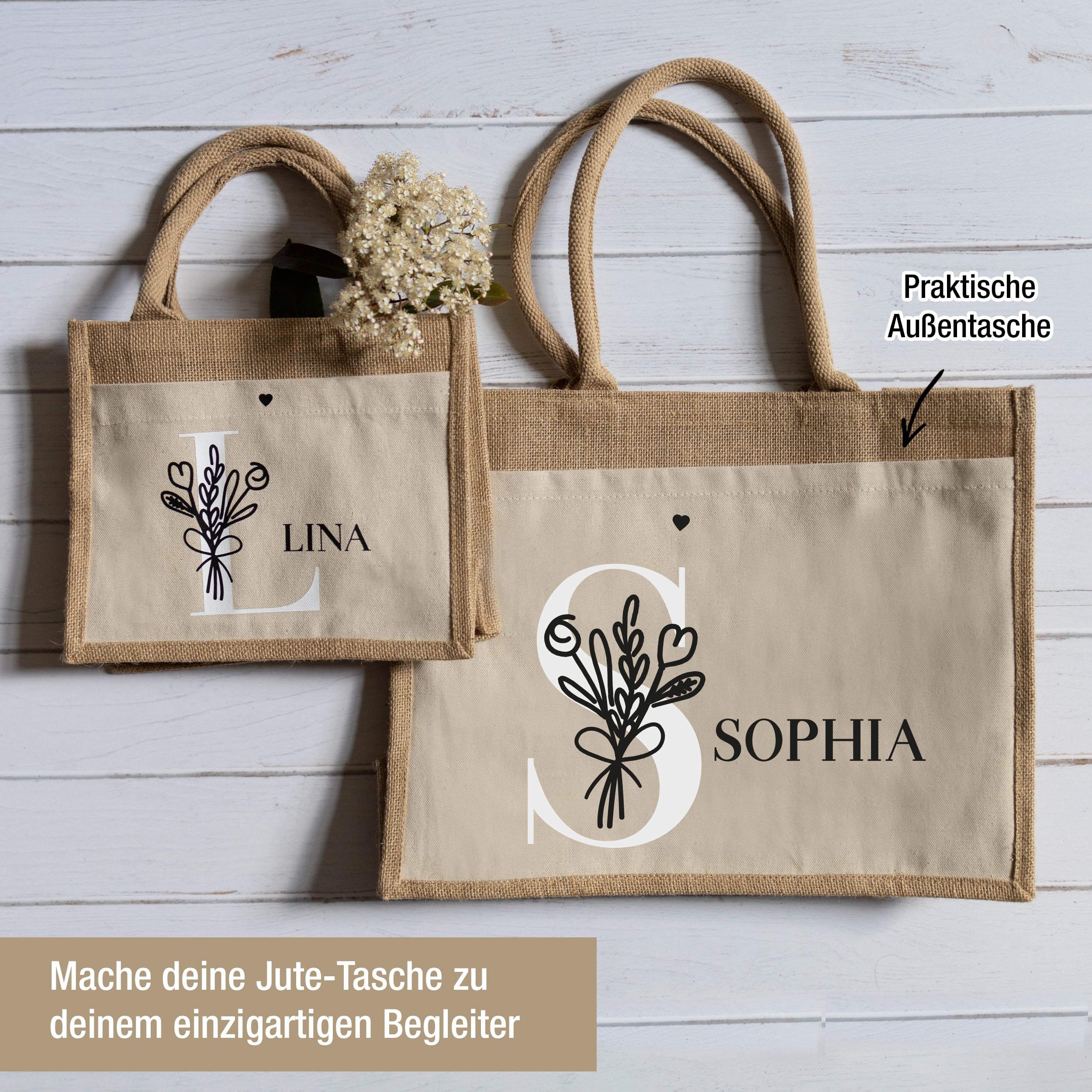 Individuelle Taschen mit Charme XL 42 x 33 x 19