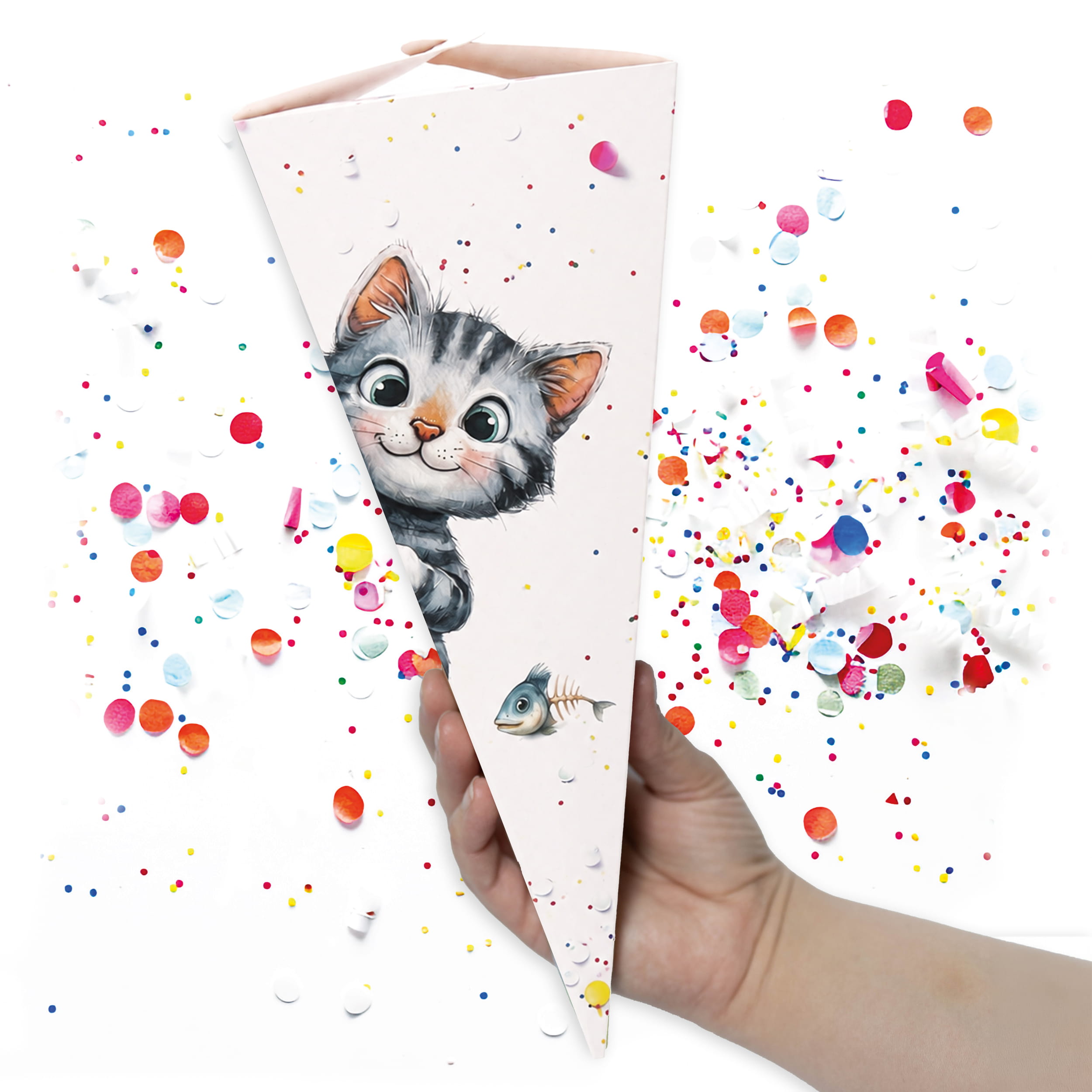 Mini Schultüte Katze für Geschwister