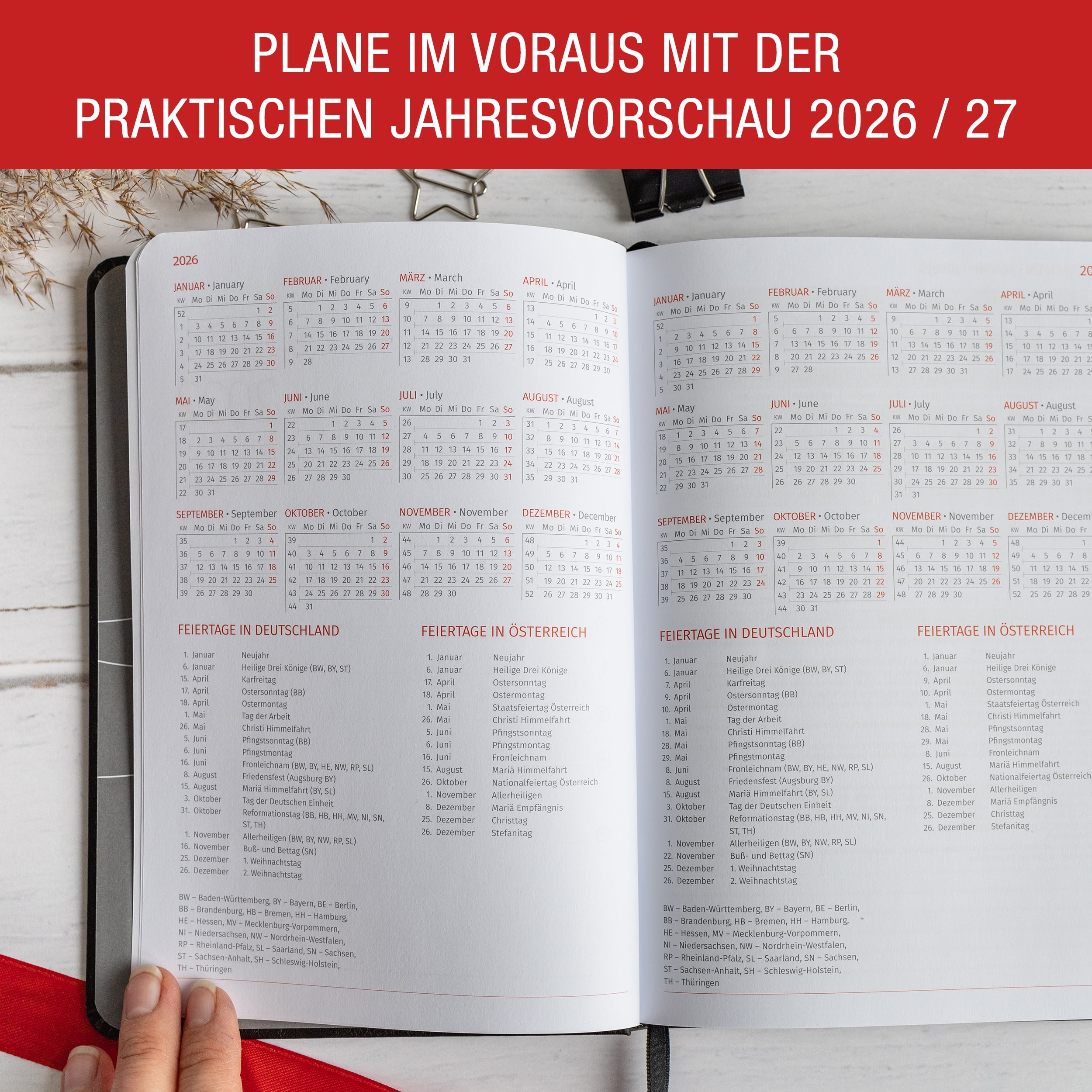 Buchkalender 2026 A5 "Black Business" Buchkalender 2026 A5 "Black Business"
