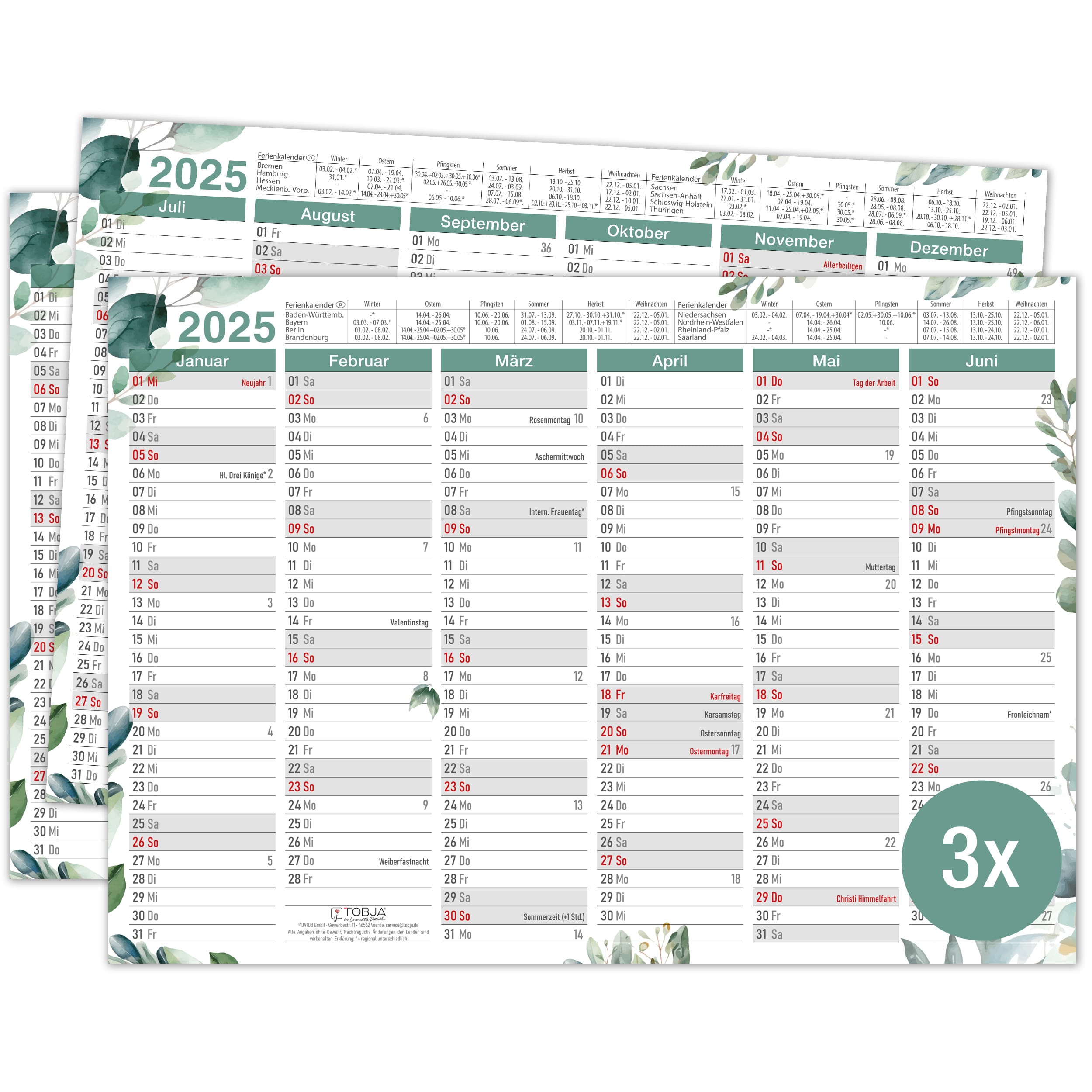 Tafelkalender 2025 "Eukalyptus"