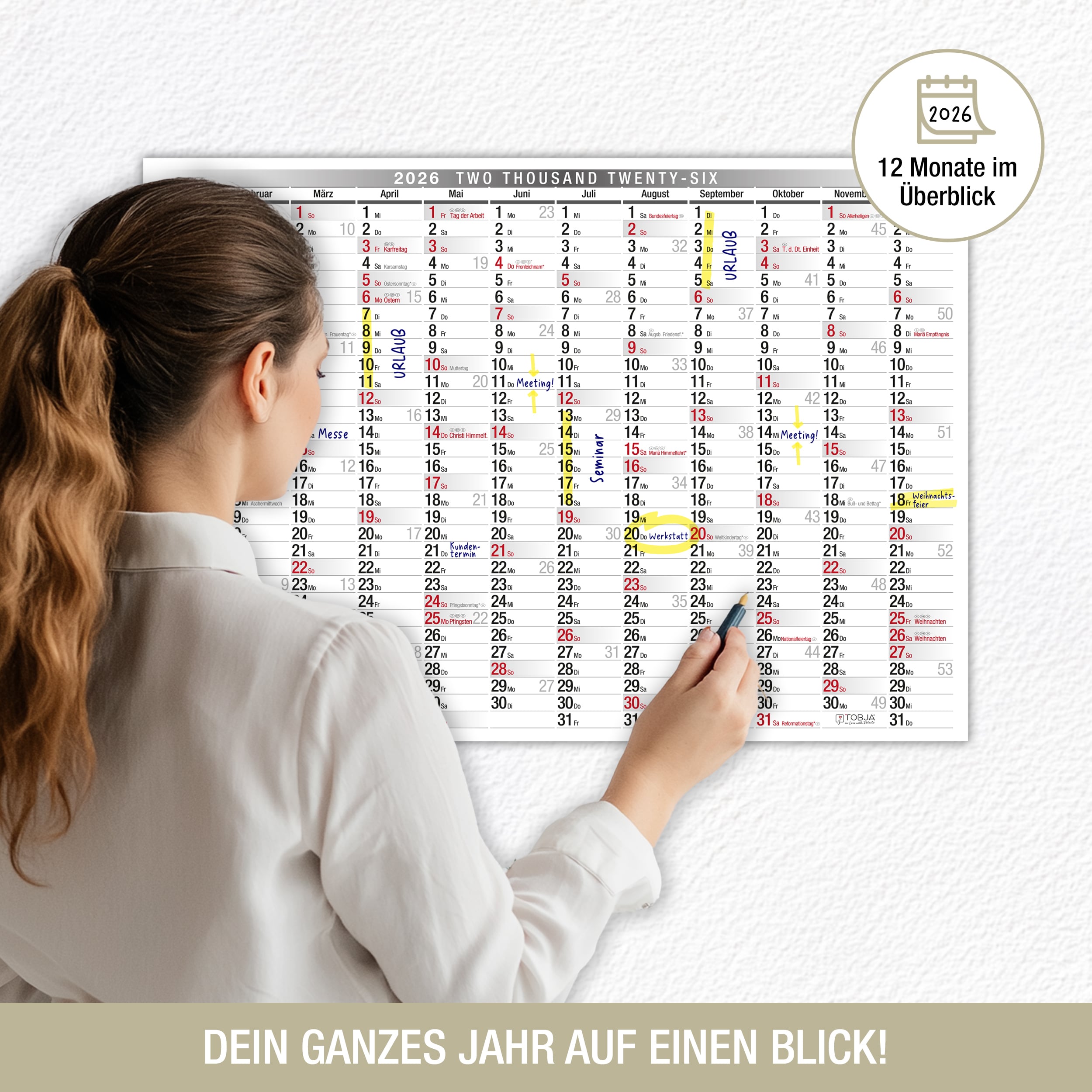 Wandkalender A3 2026 Wandkalender A3 2026