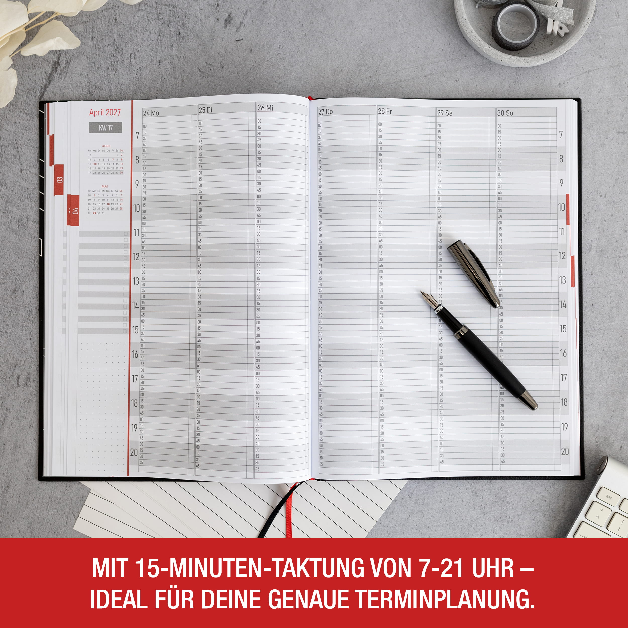 Praxisplaner 2027 A4 Mono Hardcover Layflat