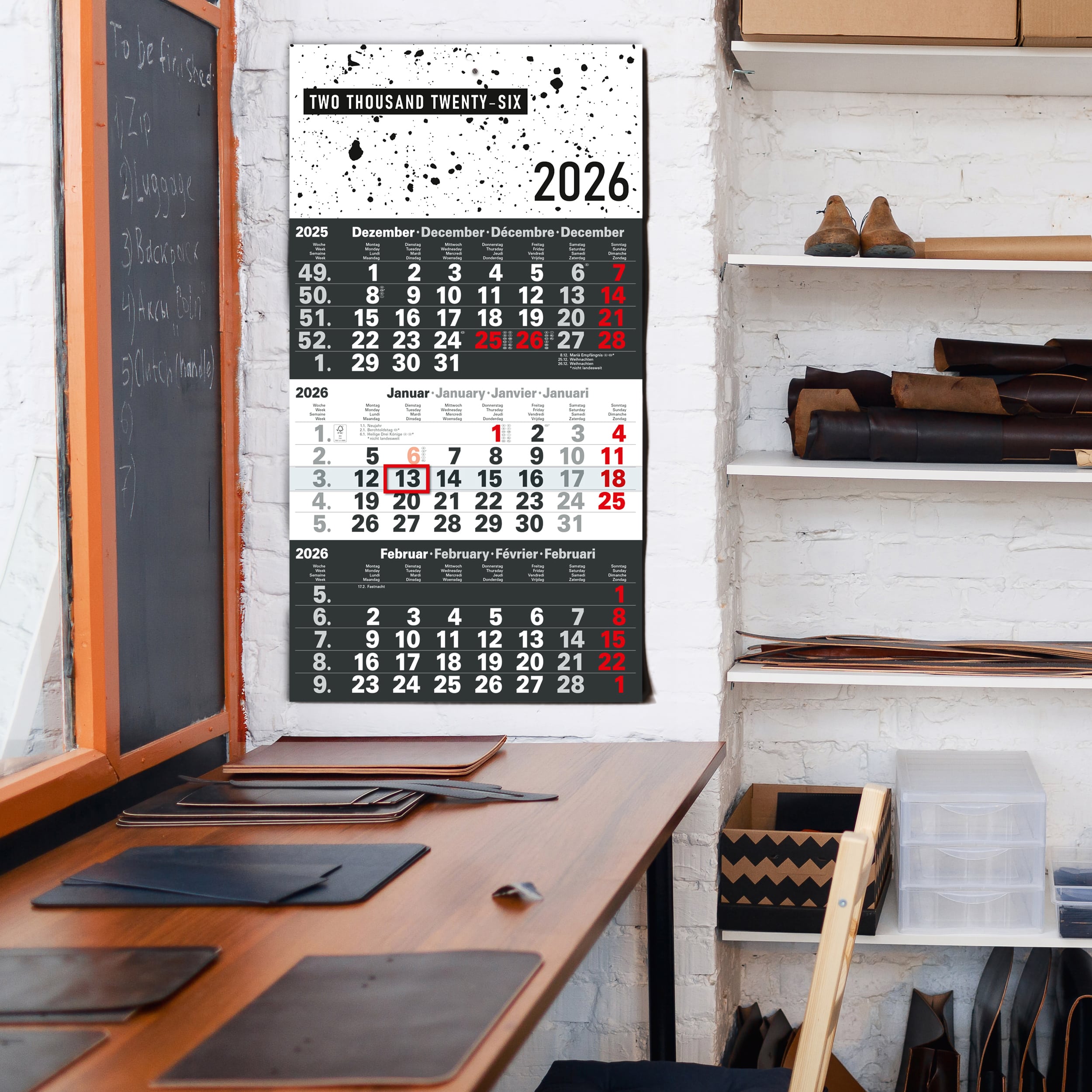 3-Monatskalender 2026 Design 3-Monatskalender 2026 Design