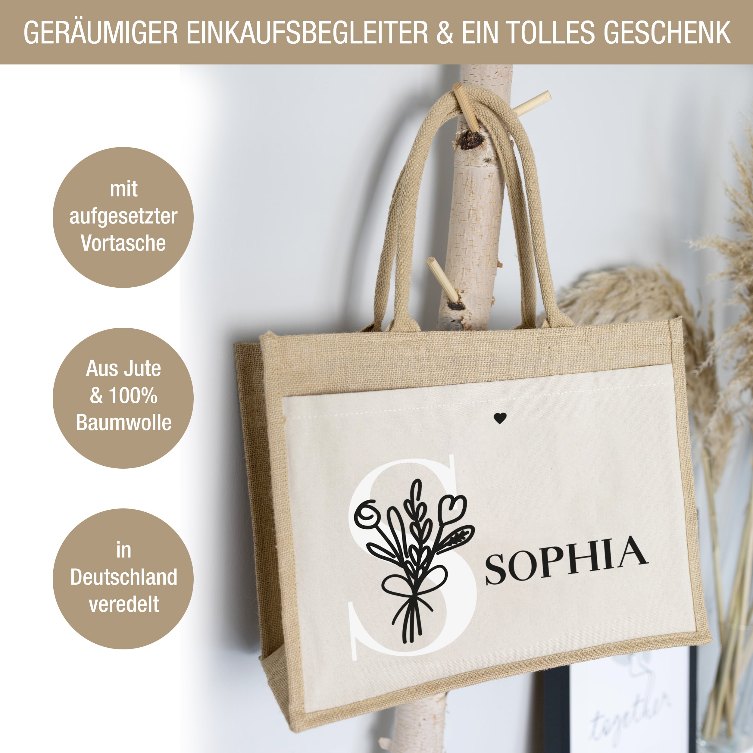Individuelle Taschen mit Charme XL 42 x 33 x 19