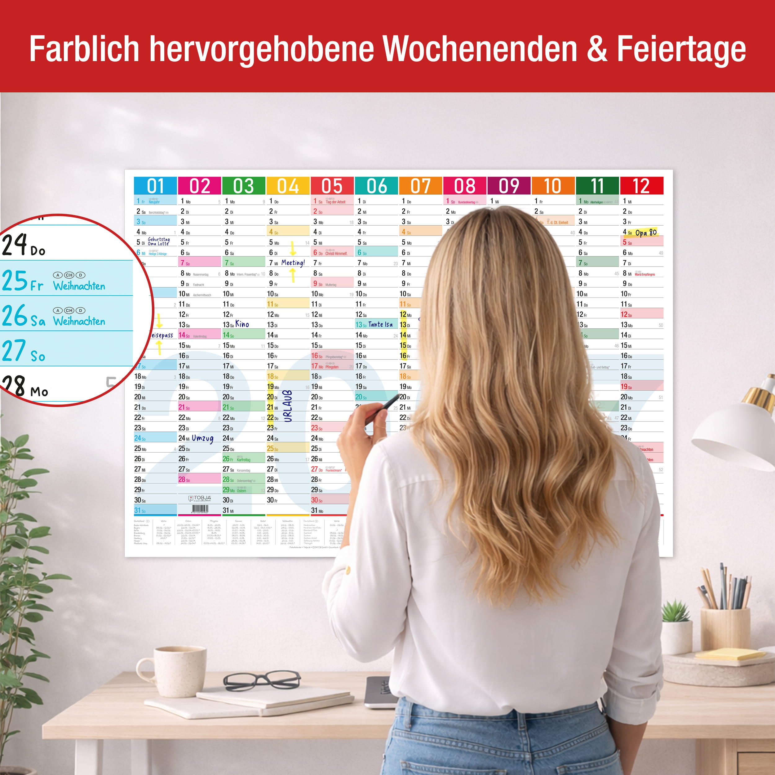 Wandkalender 2027 A1 Color Blocks