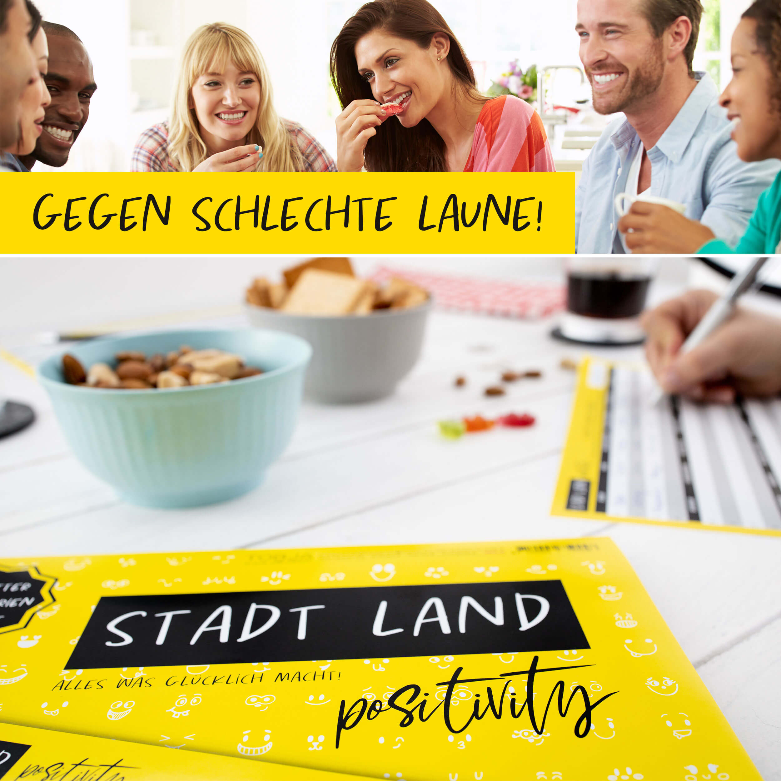 Stadt Land Positivity - Gesellschaftsspiel für die Familie Stadt Land Positivity - Gesellschaftsspiel für die Familie