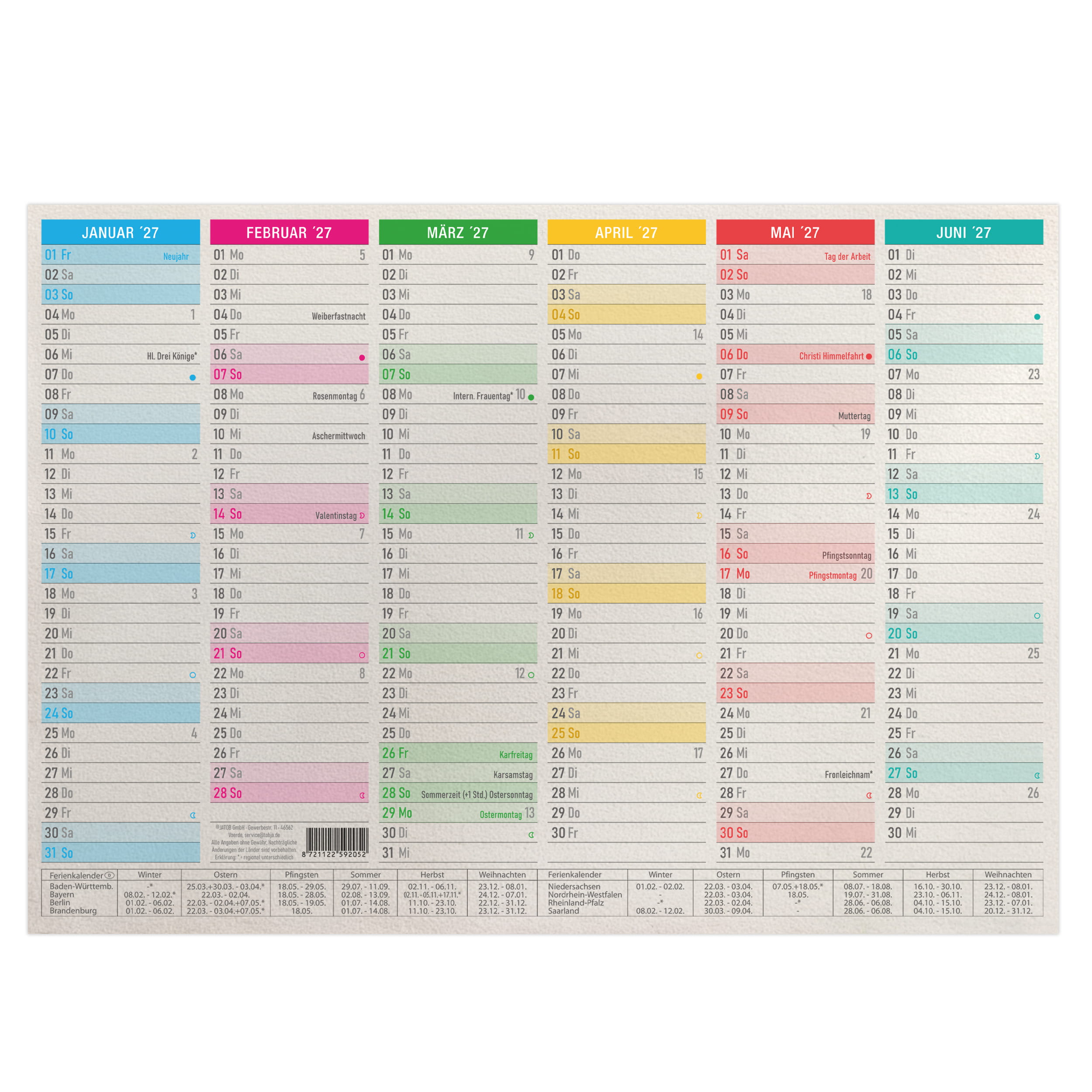 Tafelkalender 2027 BigOne Bierdeckel A4