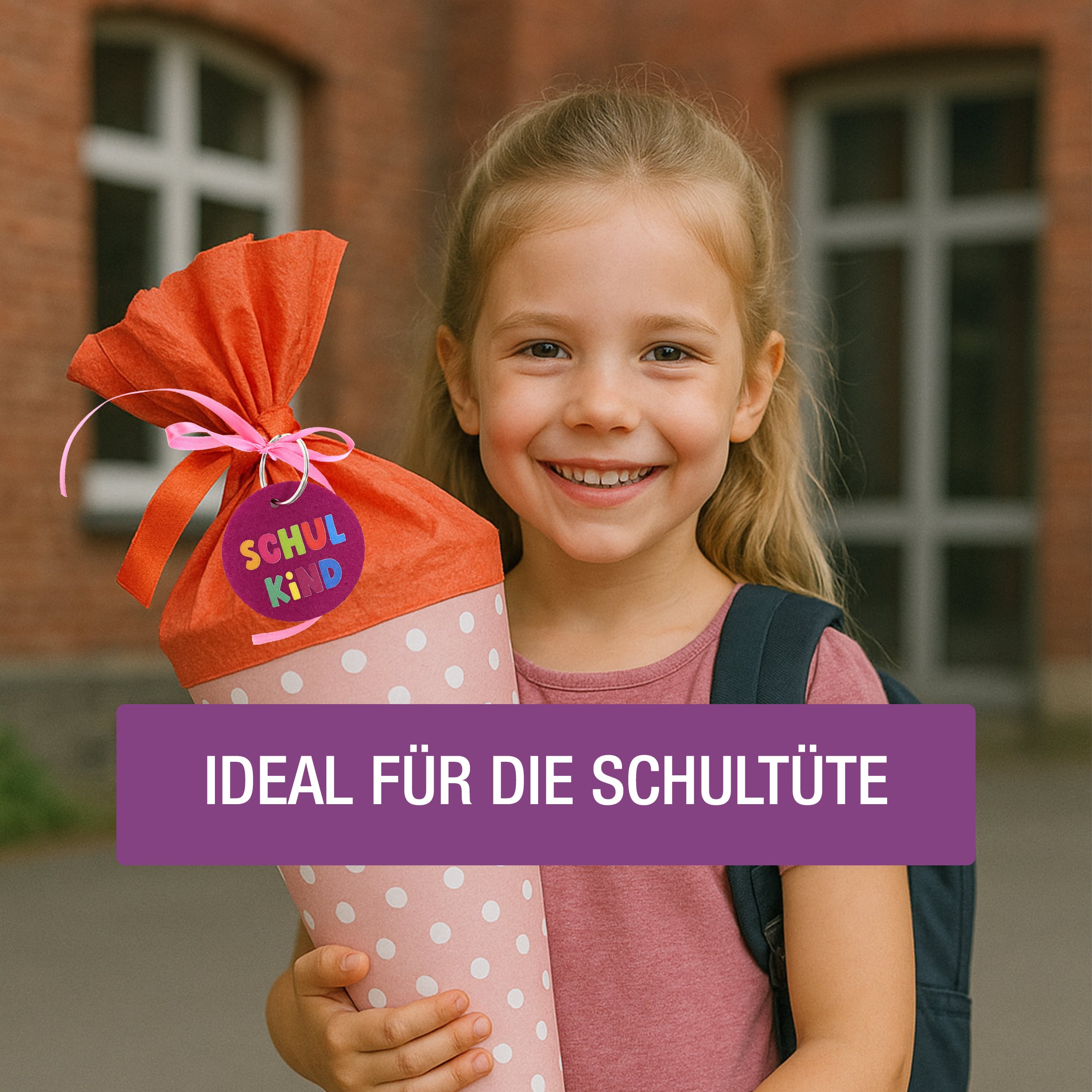 A6 Karte Glückwunsch Einschulung Meerjungfrau + Anhänger Ohne Name