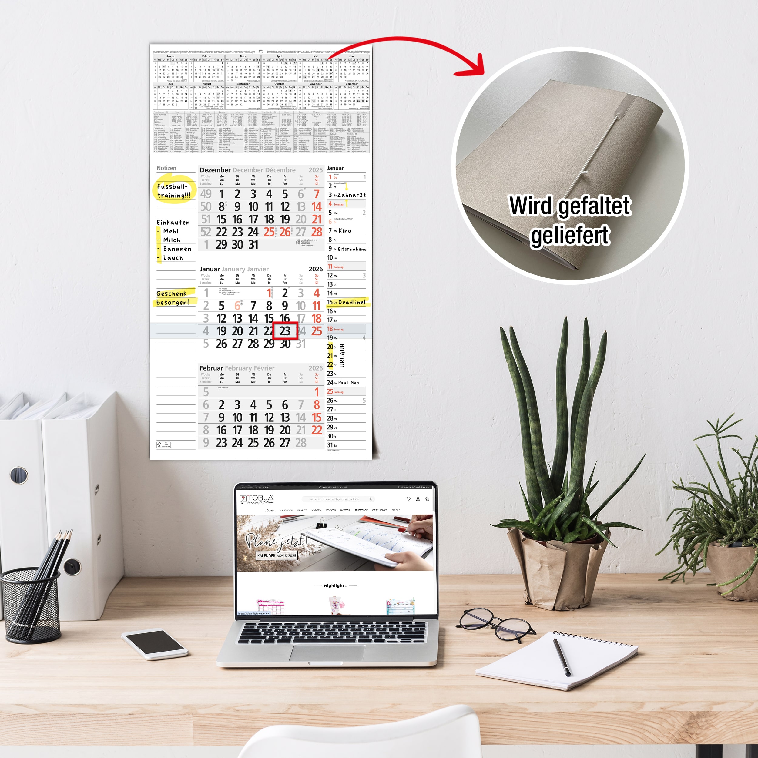 3-Monatskalender 2026 Notizen 3-Monatskalender 2026 Notizen