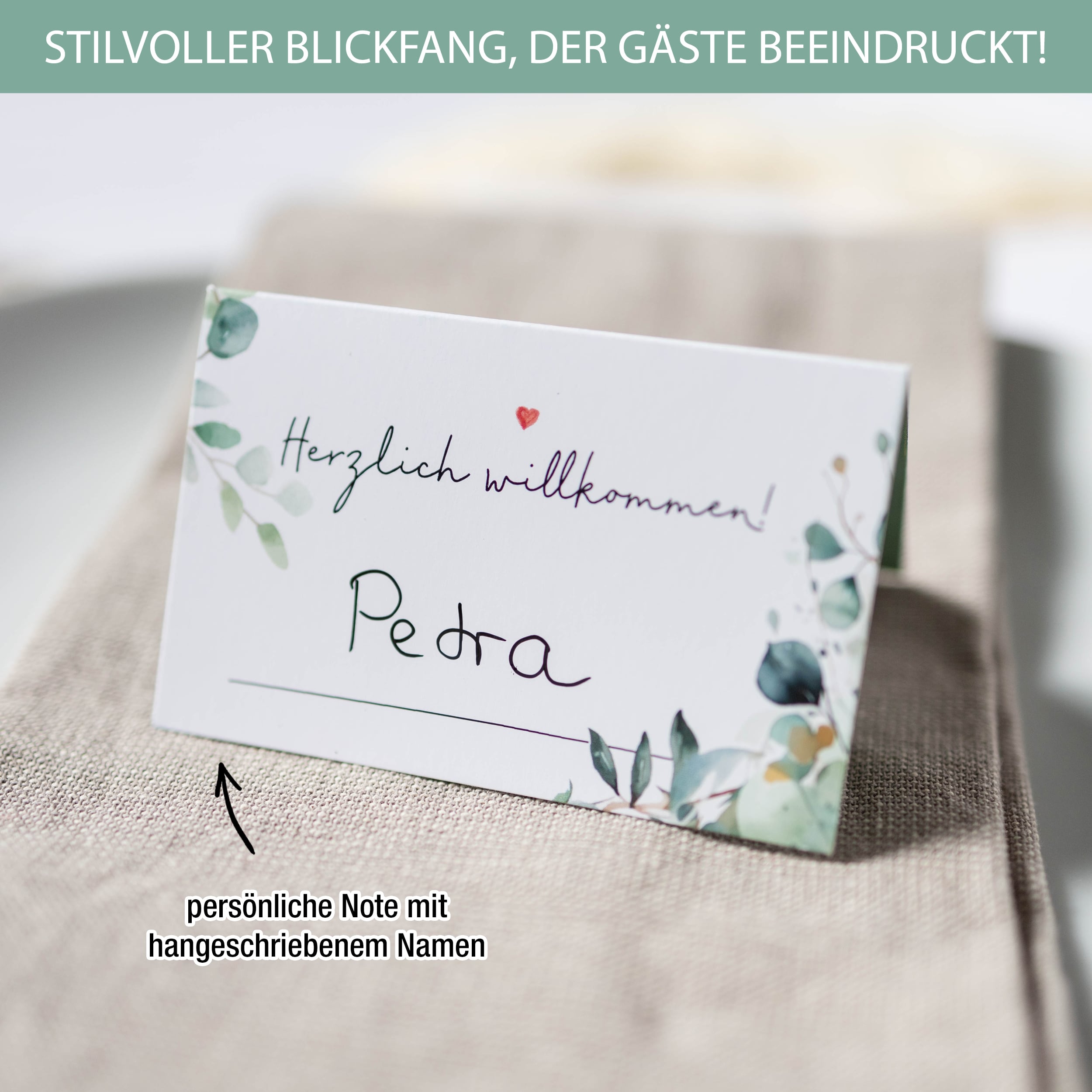 Tischkarten Hochzeit "Eukalyptus" Tischkarten Hochzeit "Eukalyptus"