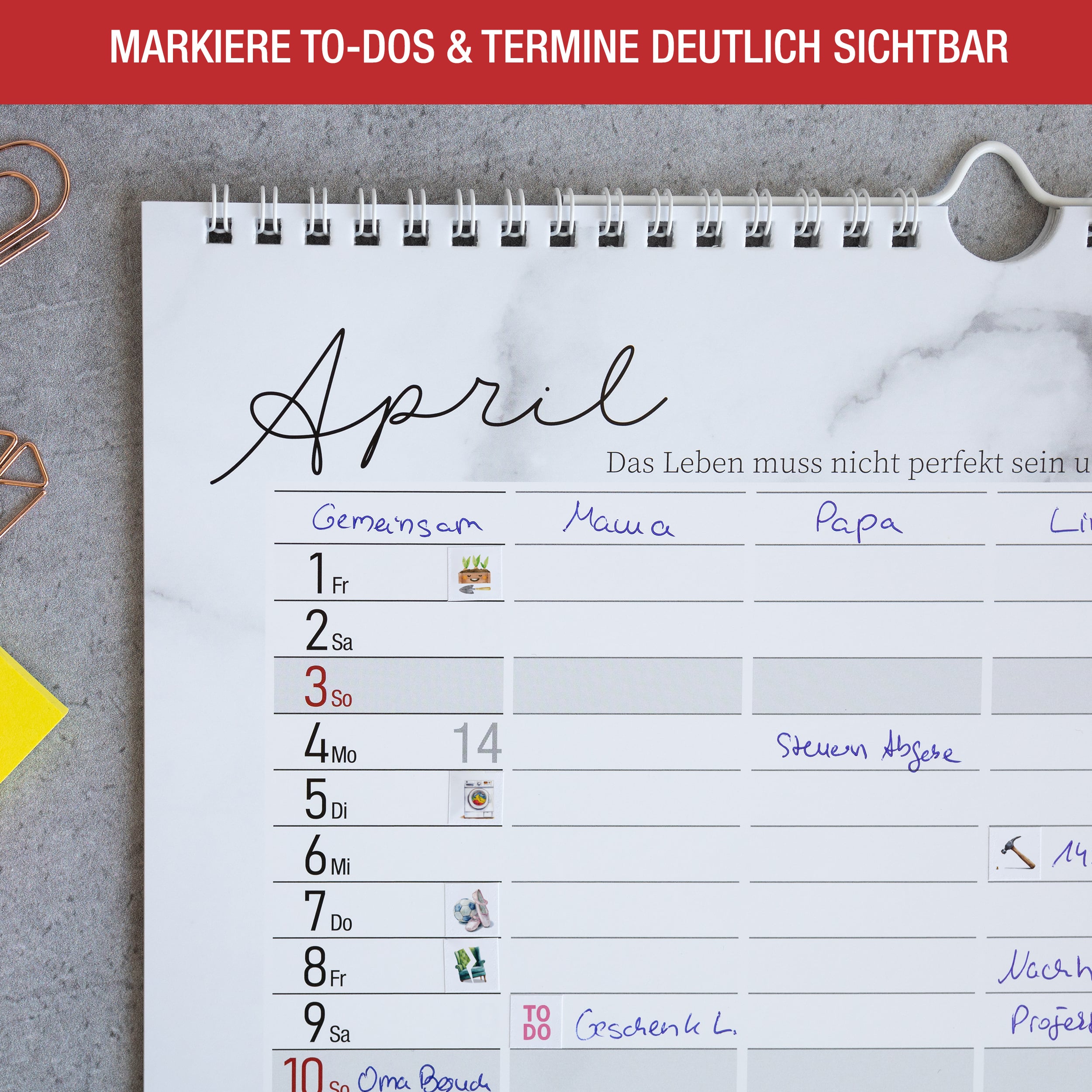 Kalender Sticker Erweiterung "Aquarell"