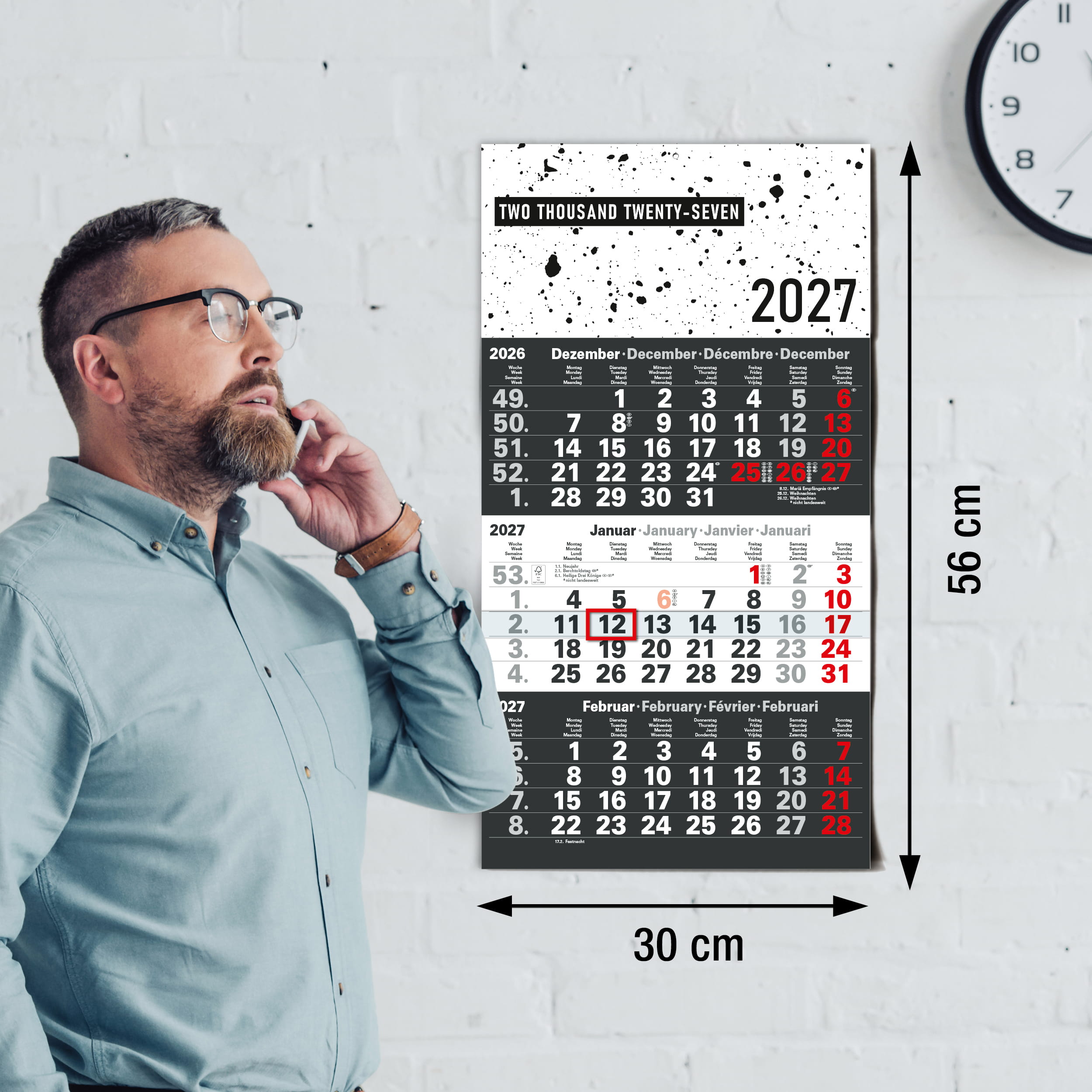 3-Monatskalender 2027 Design Edition