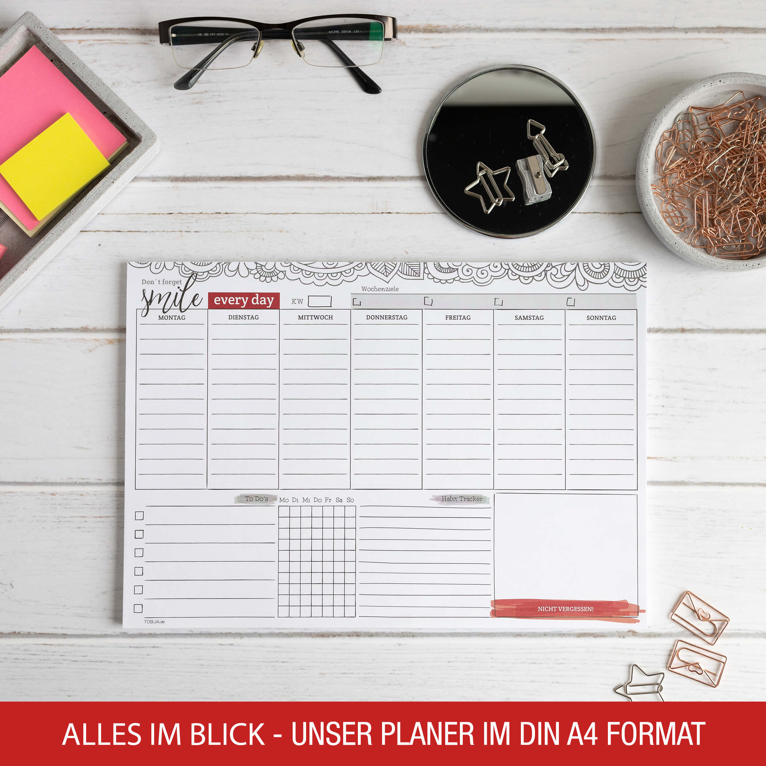 Wochenplaner A4 50 Blatt "every day"