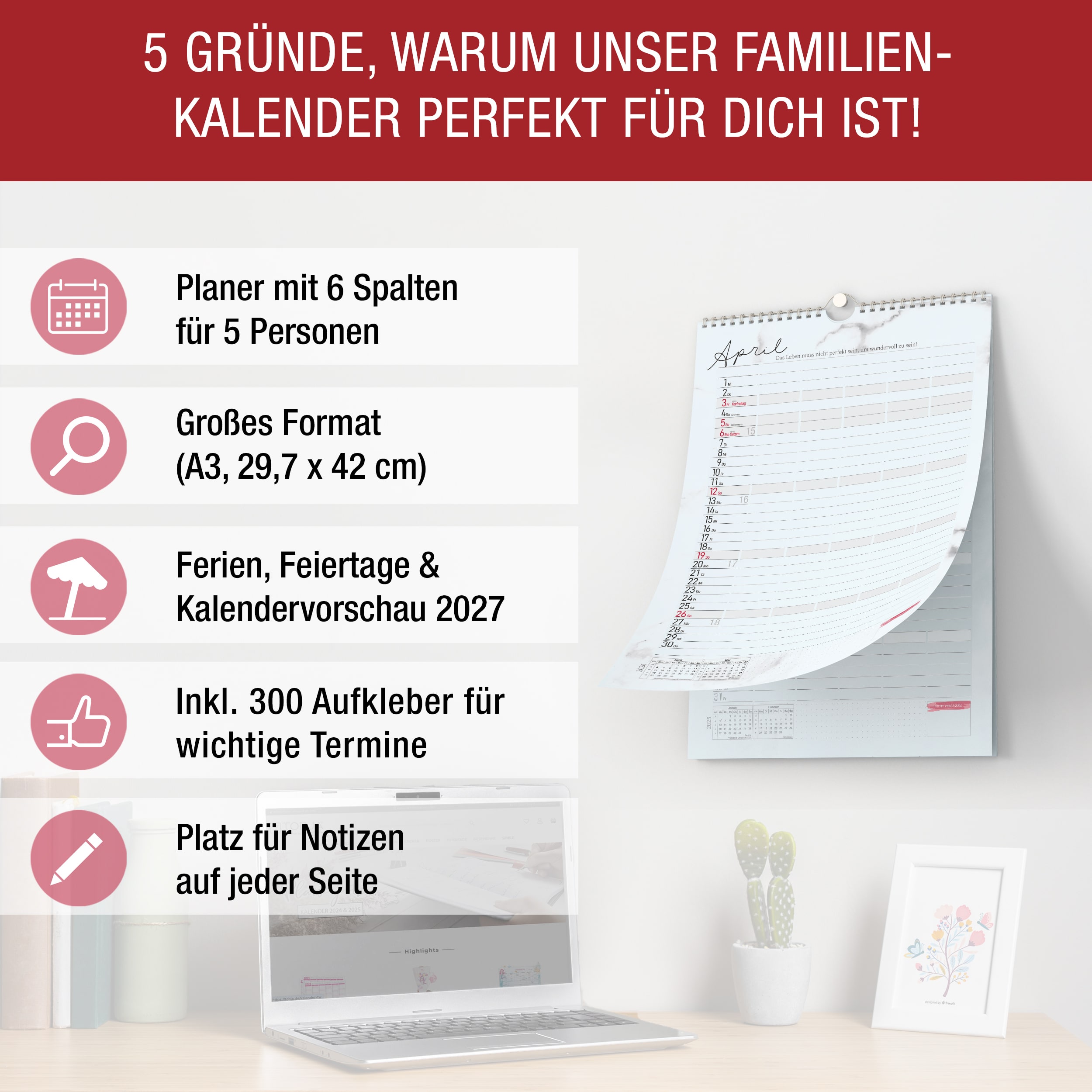 Familienkalender 2026 "Marmor Line" Familienkalender 2026 "Marmor Line"