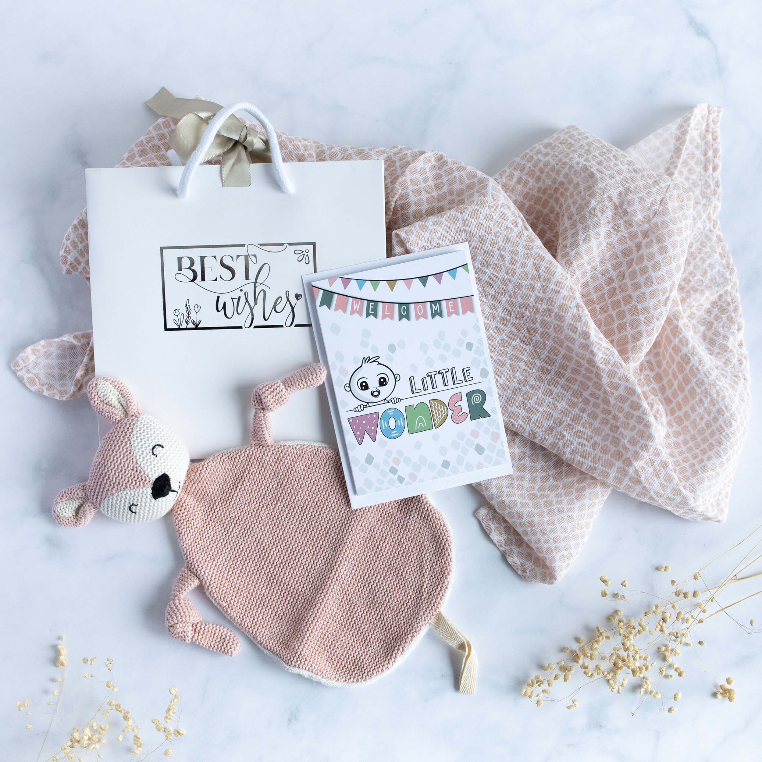 Baby Geschenkset Mädchen "Schnuffeltuch" Baby Geschenkset Mädchen "Schnuffeltuch"