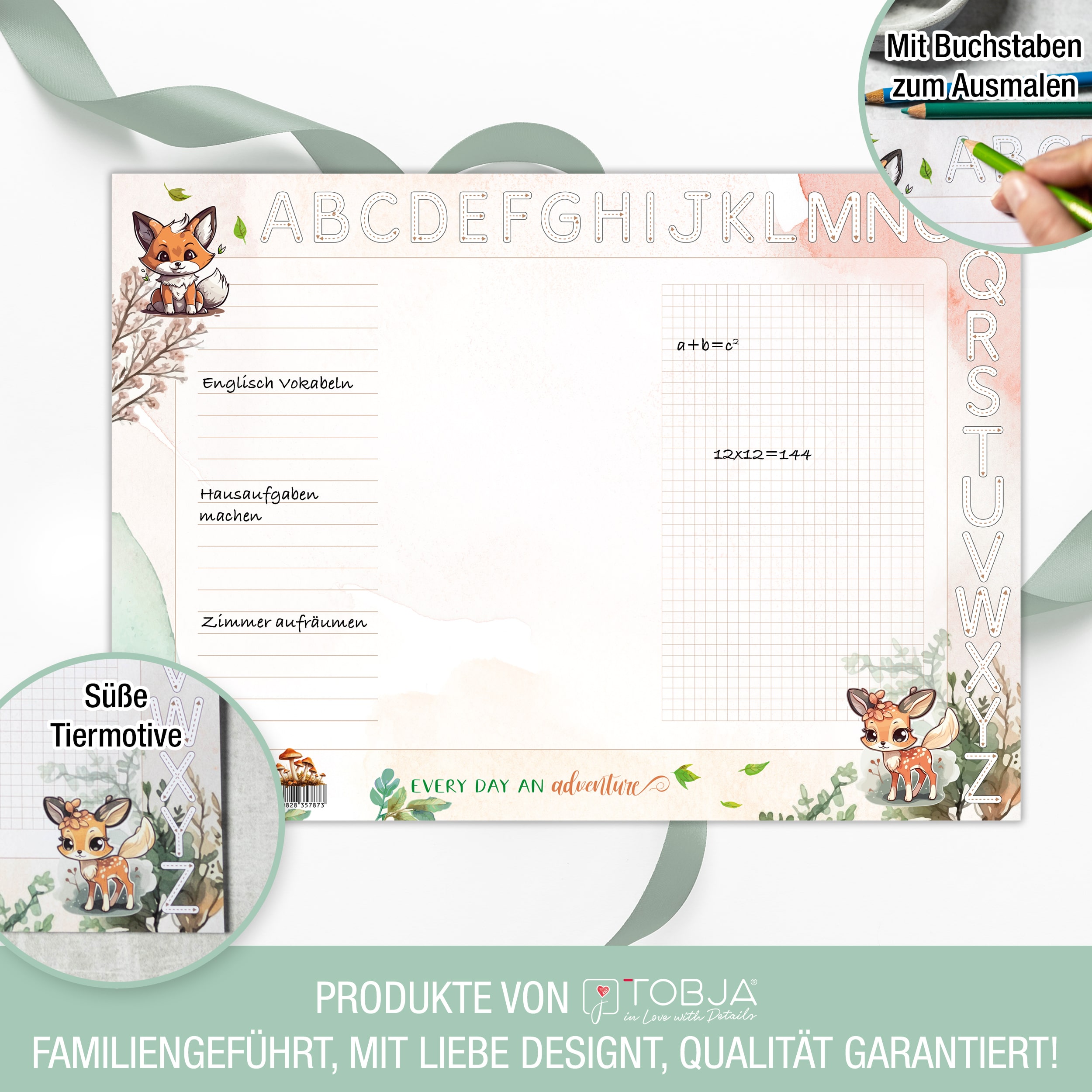 A3 Waldtiere Schreibtischunterlage