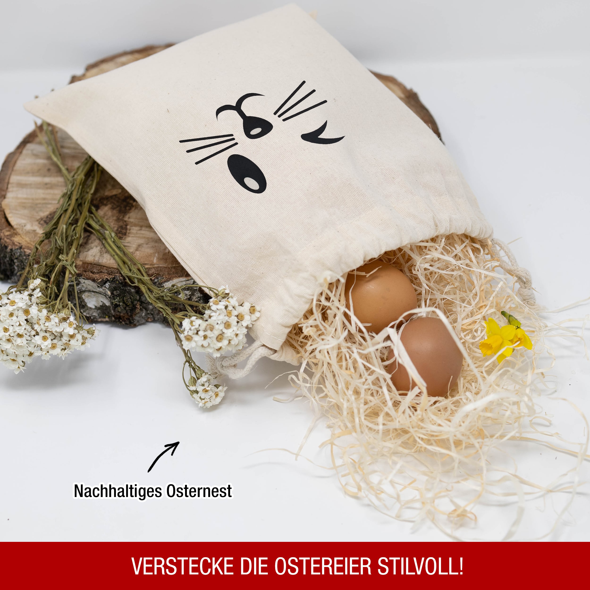 Ostern 2 Zuzieh Baumwollbeutel Set02