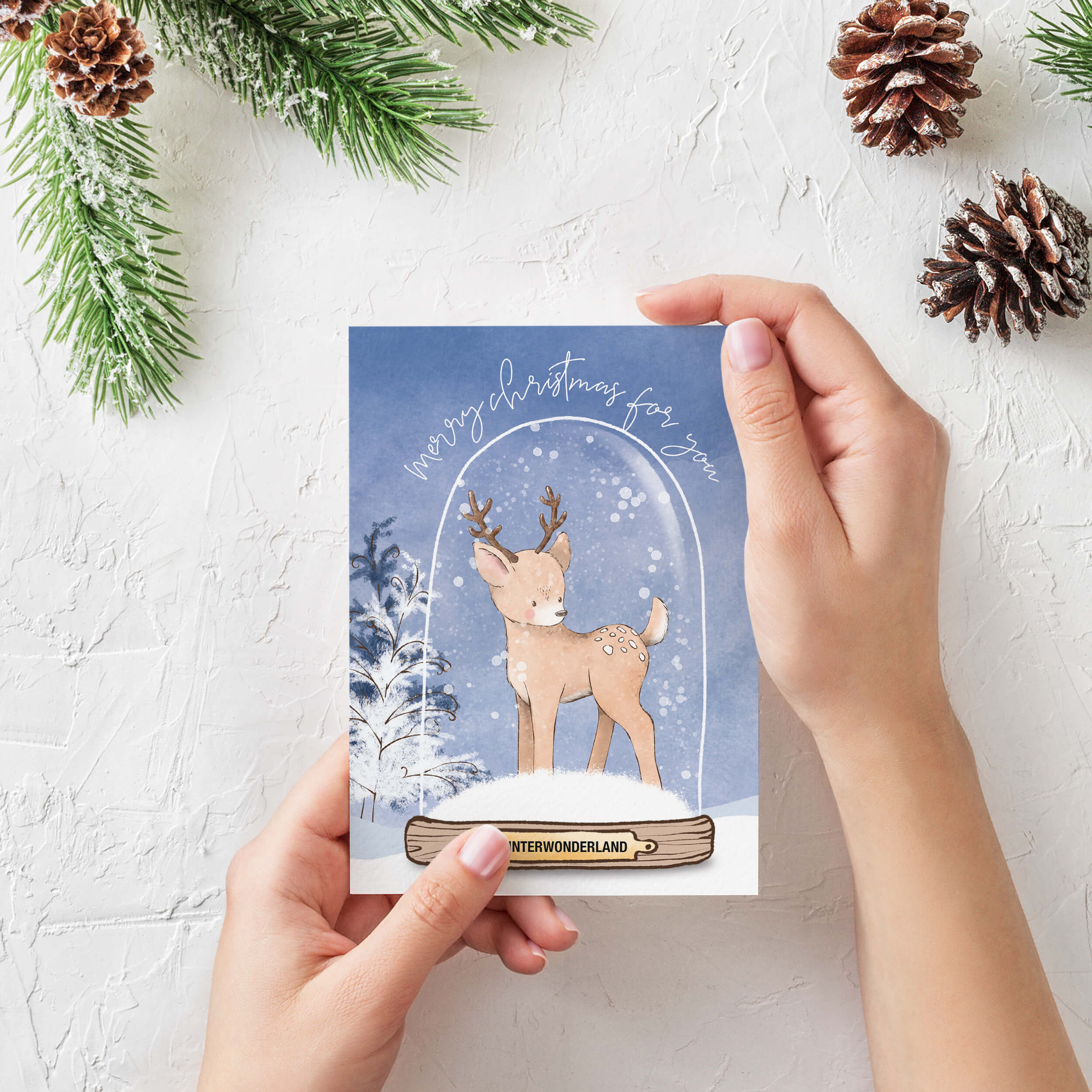 Weihnachtskarten "Tiere im Schnee"