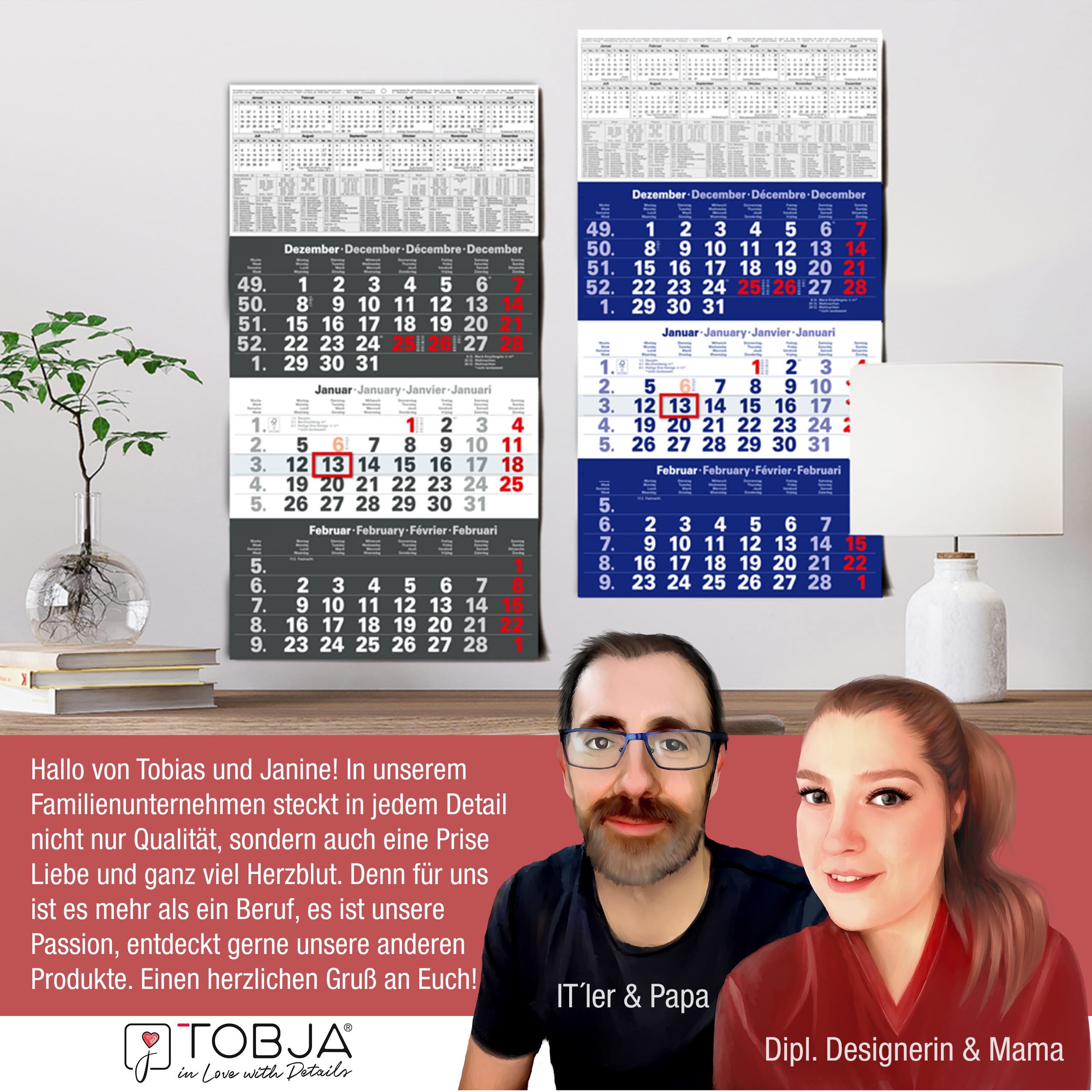 Schuljahreskalender A1 2026/2027 „Aquarell Splash"