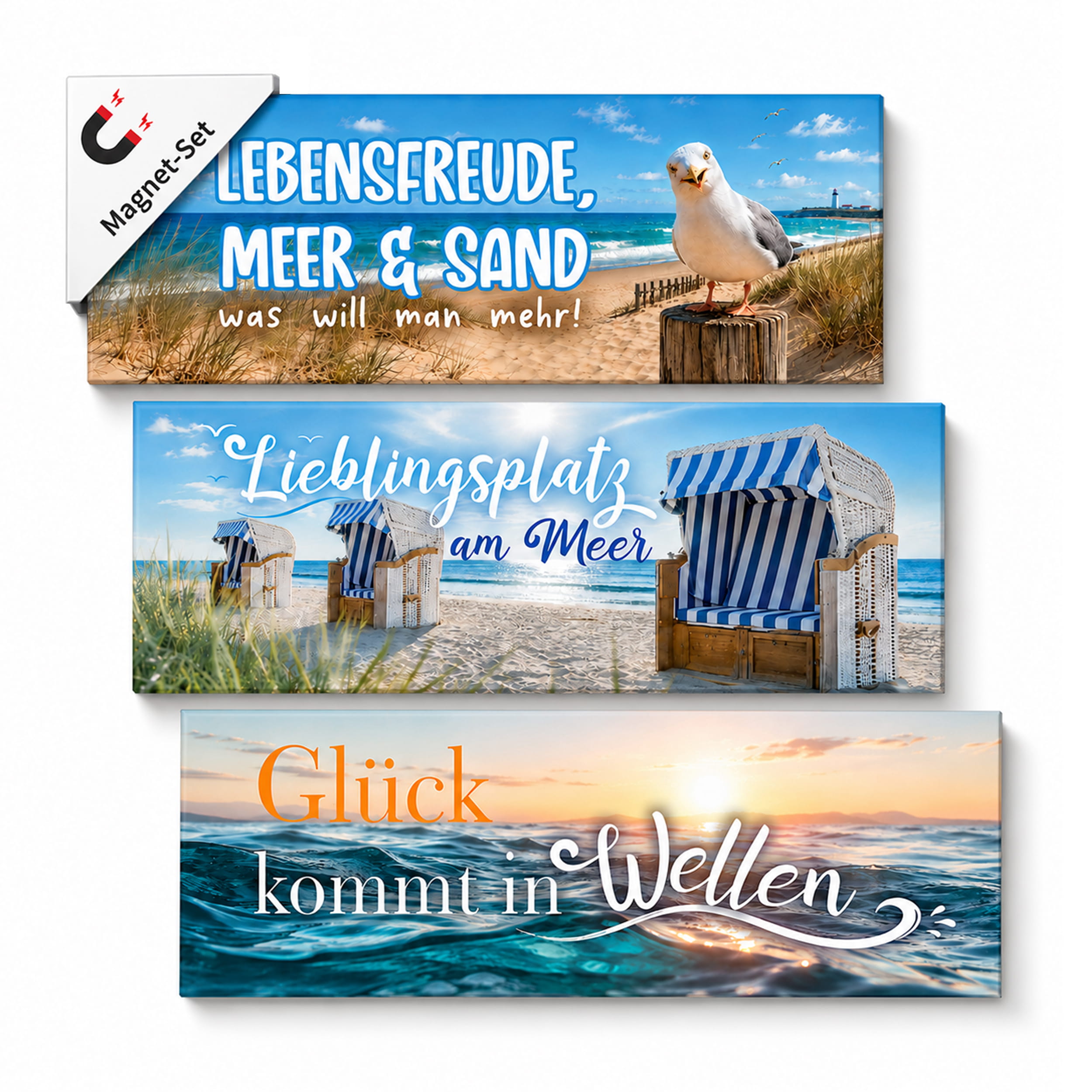 Magnet-System – Magnetset Meer (3 mag. Deko-Streifen für Tischkalender)