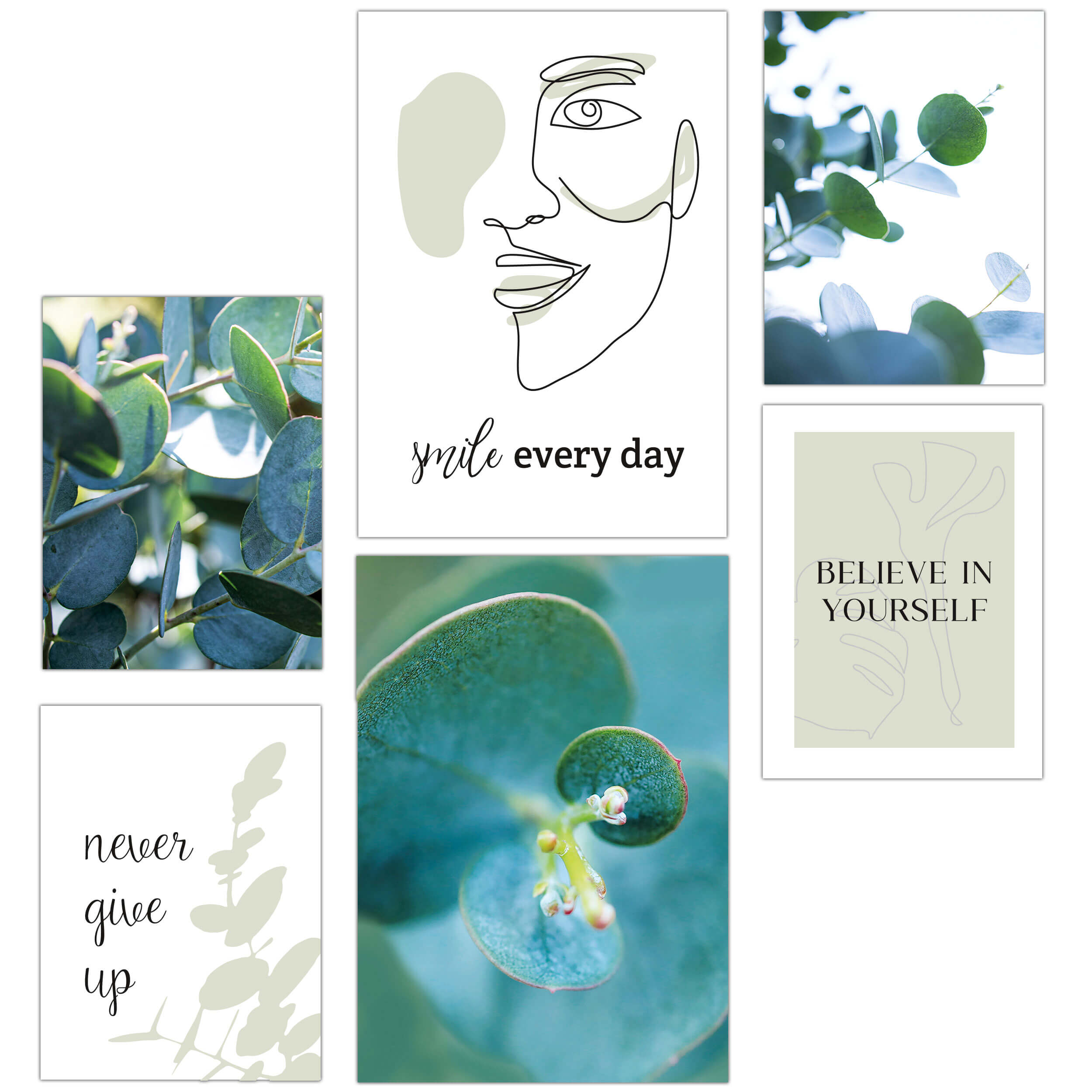 Eukalyptus Love 6er Poster Set  Eukalyptus Love 6er Poster Set